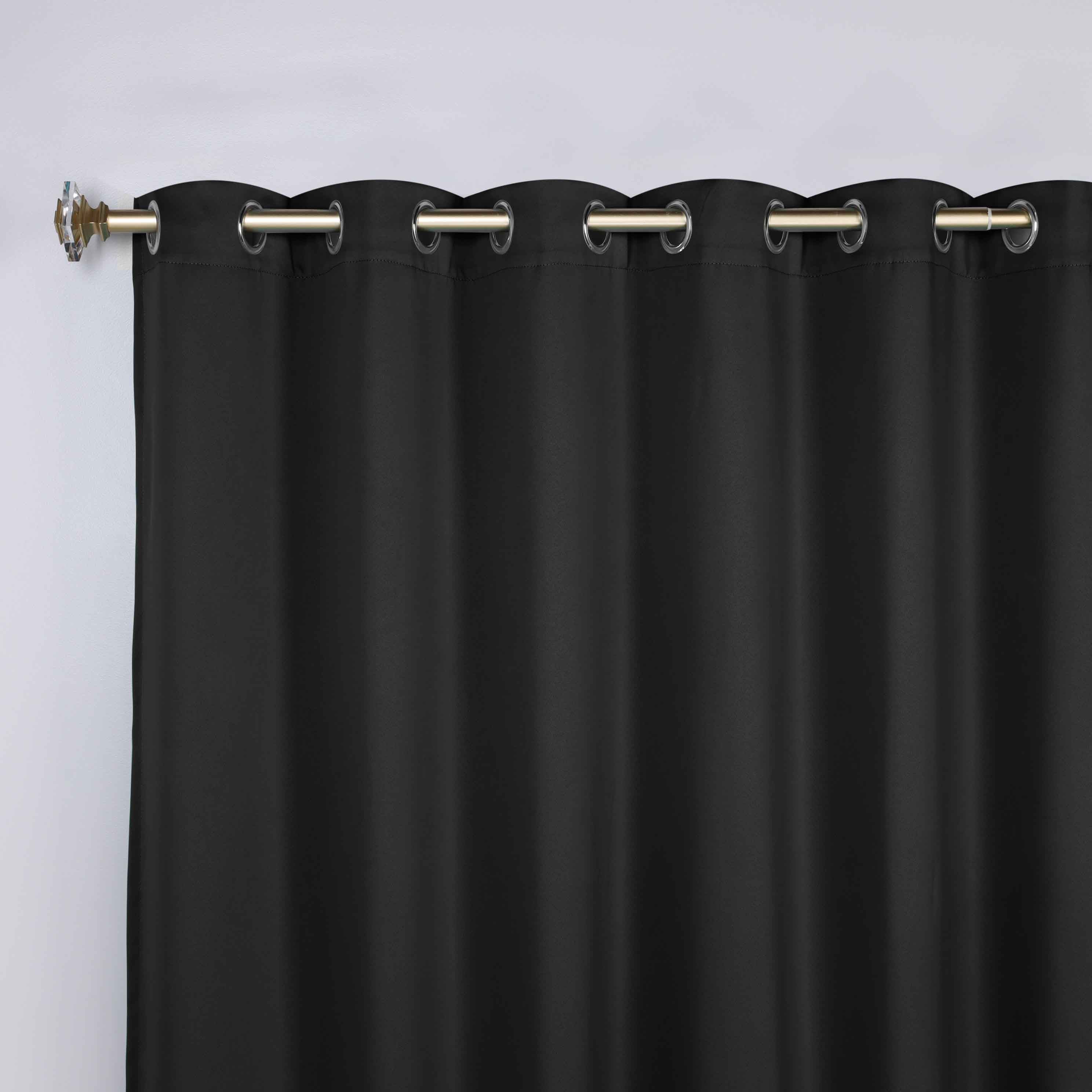 Classic Modern Solid Room Darkening Blackout Curtain Panels, Set of 2 - Blue Nile Mills