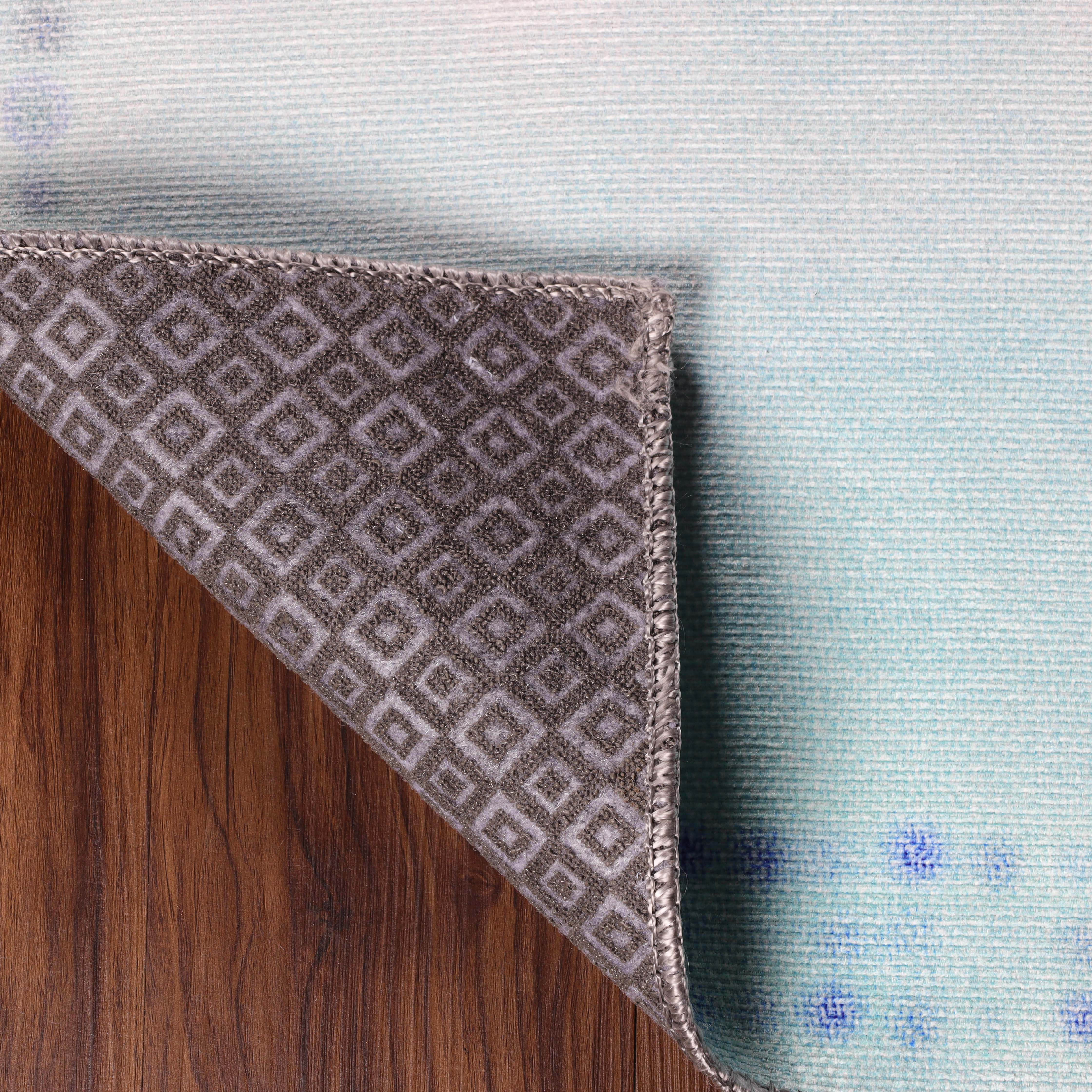 Blossom Kids Bright Patterned Non-Slip Area Rug or Runner Rug - Blue Nile Mills