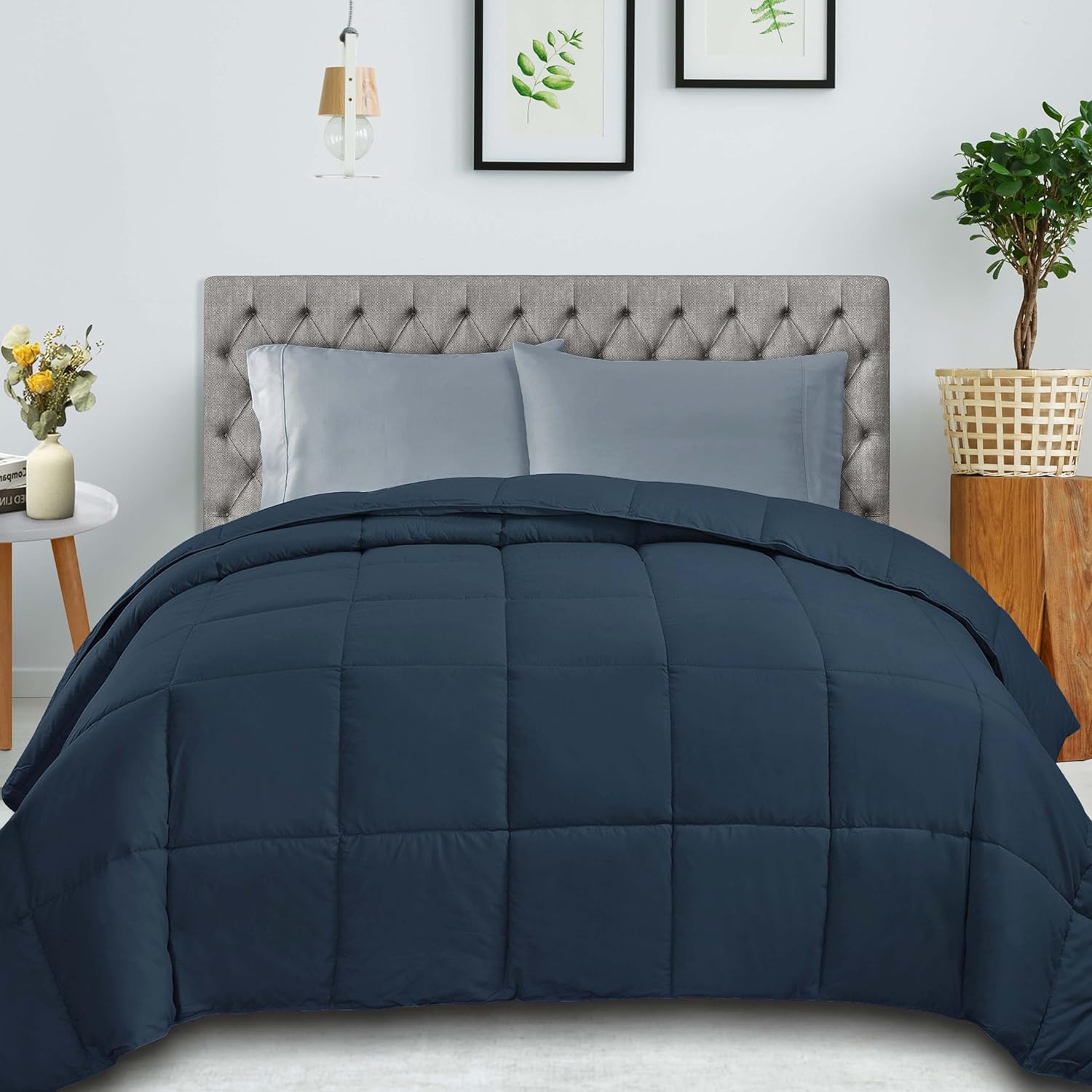 Classic All-Season Reversible Down Alternative Comforter - Blue Nile Mills