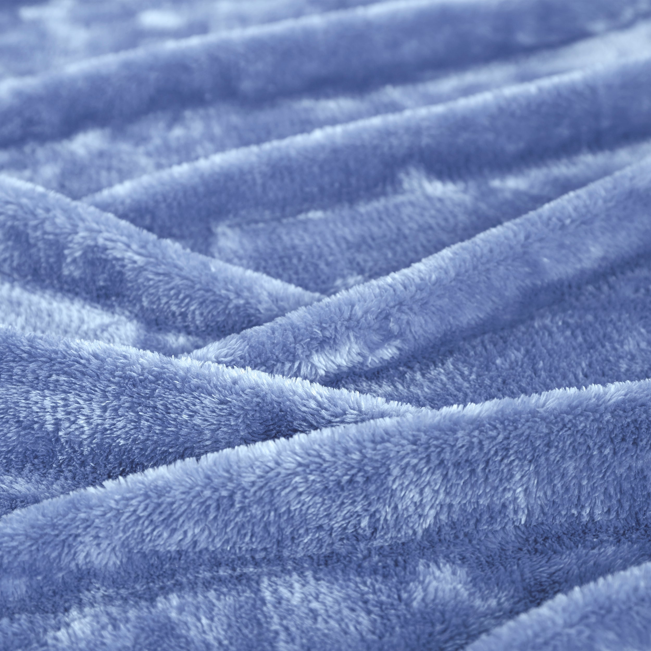 Classic Solid Fleece Plush Medium Weight Fluffy Soft Blanket - Blue Nile Mills