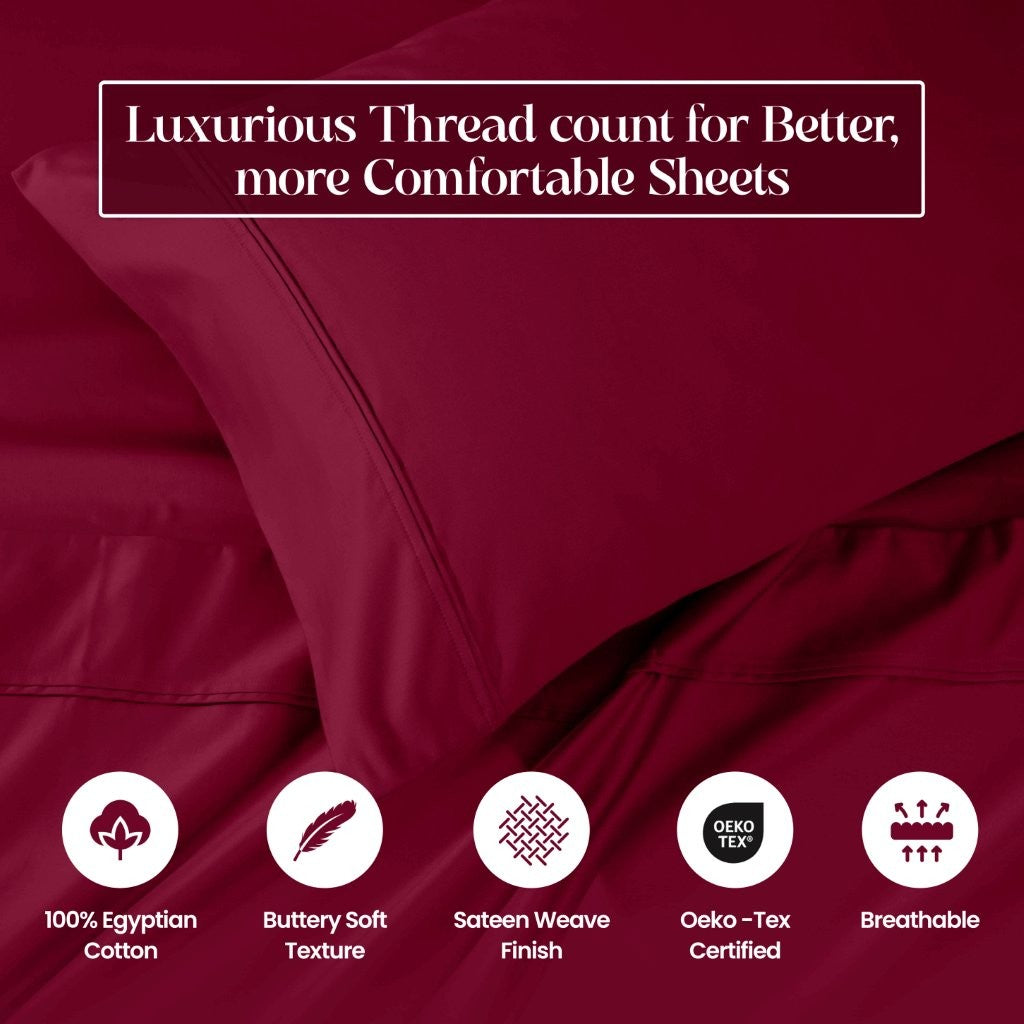 1200 Thread Count Egyptian Cotton Deep Pocket Sheet Set - Blue Nile Mills