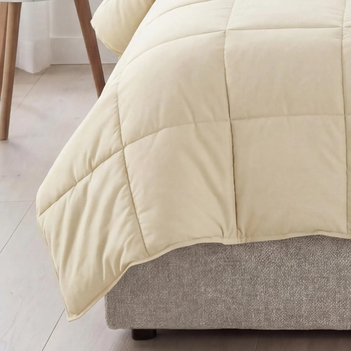 Brushed Microfiber Down Alternative Medium Weight Solid Comforter