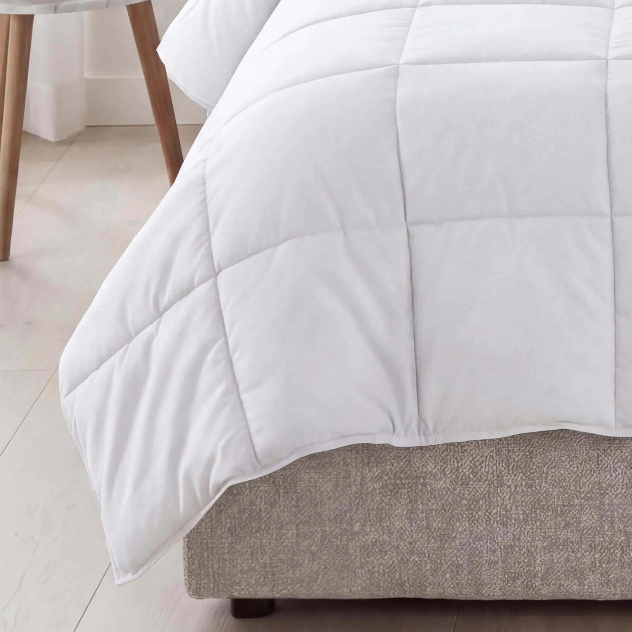 Brushed Microfiber Down Alternative Medium Weight Solid Comforter