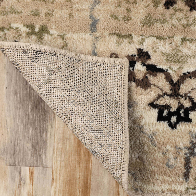 Caldwell Floral Scroll Indoor Area Rug Or Runner Rug - Blue Nile Mills