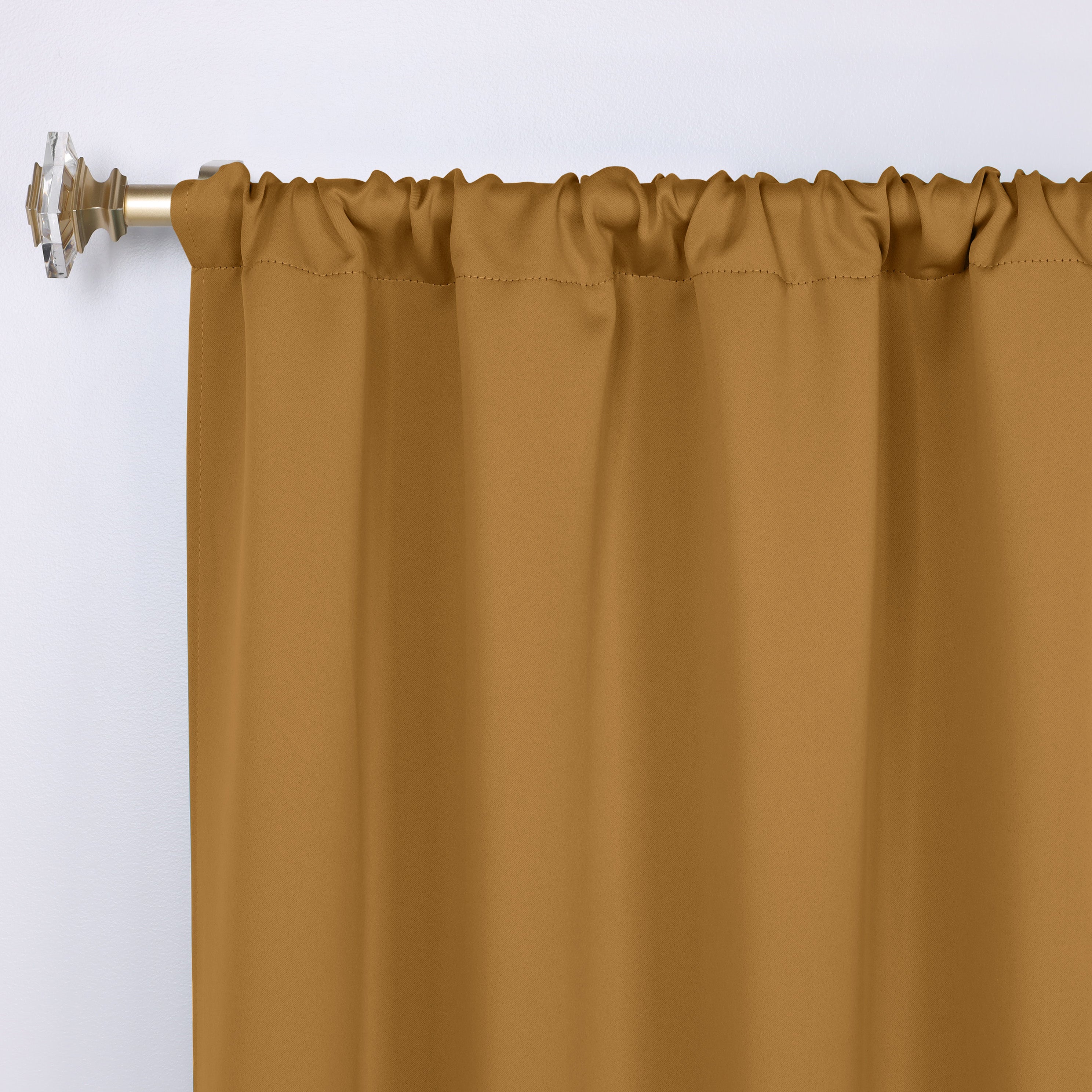 Solid Machine Washable Room Darkening Blackout Curtains, Set of 2 - Blue Nile Mills