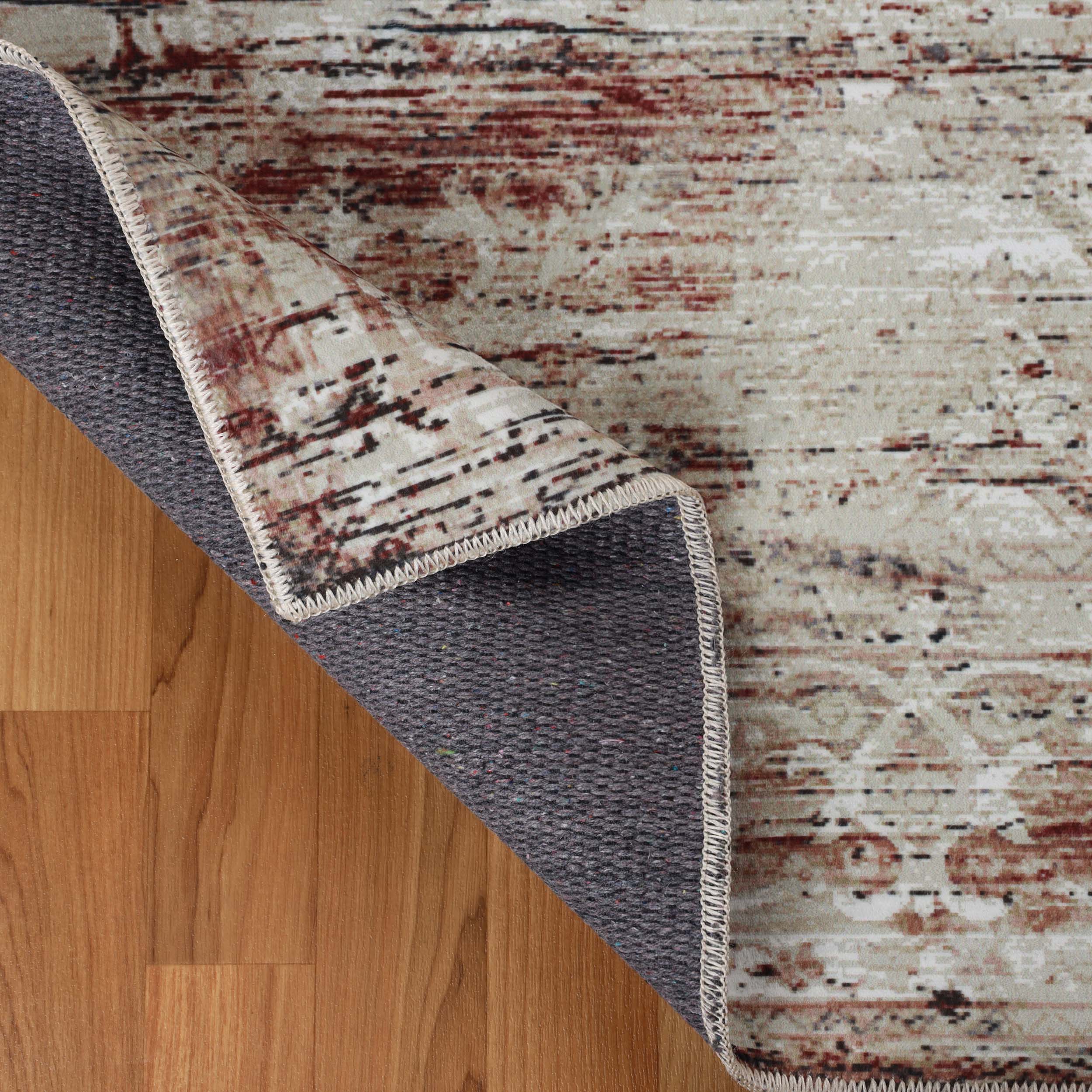 Canary Medallion Machine Washable Indoor Area Rug or Runner - Blue Nile Mills