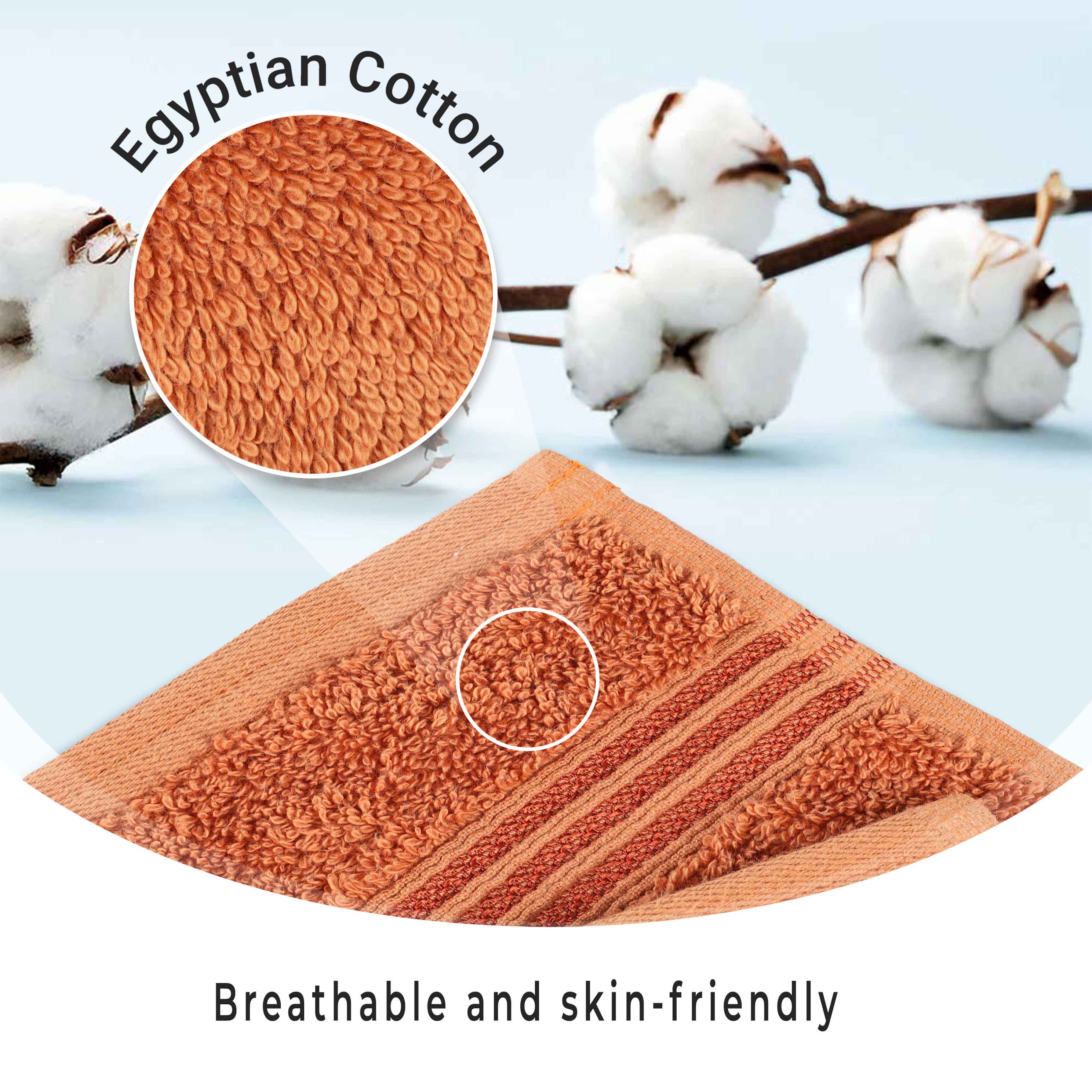 Egyptian Cotton Highly Absorbent Solid Ultra Soft Bath Towel Set of 2 - Blue Nile Mills