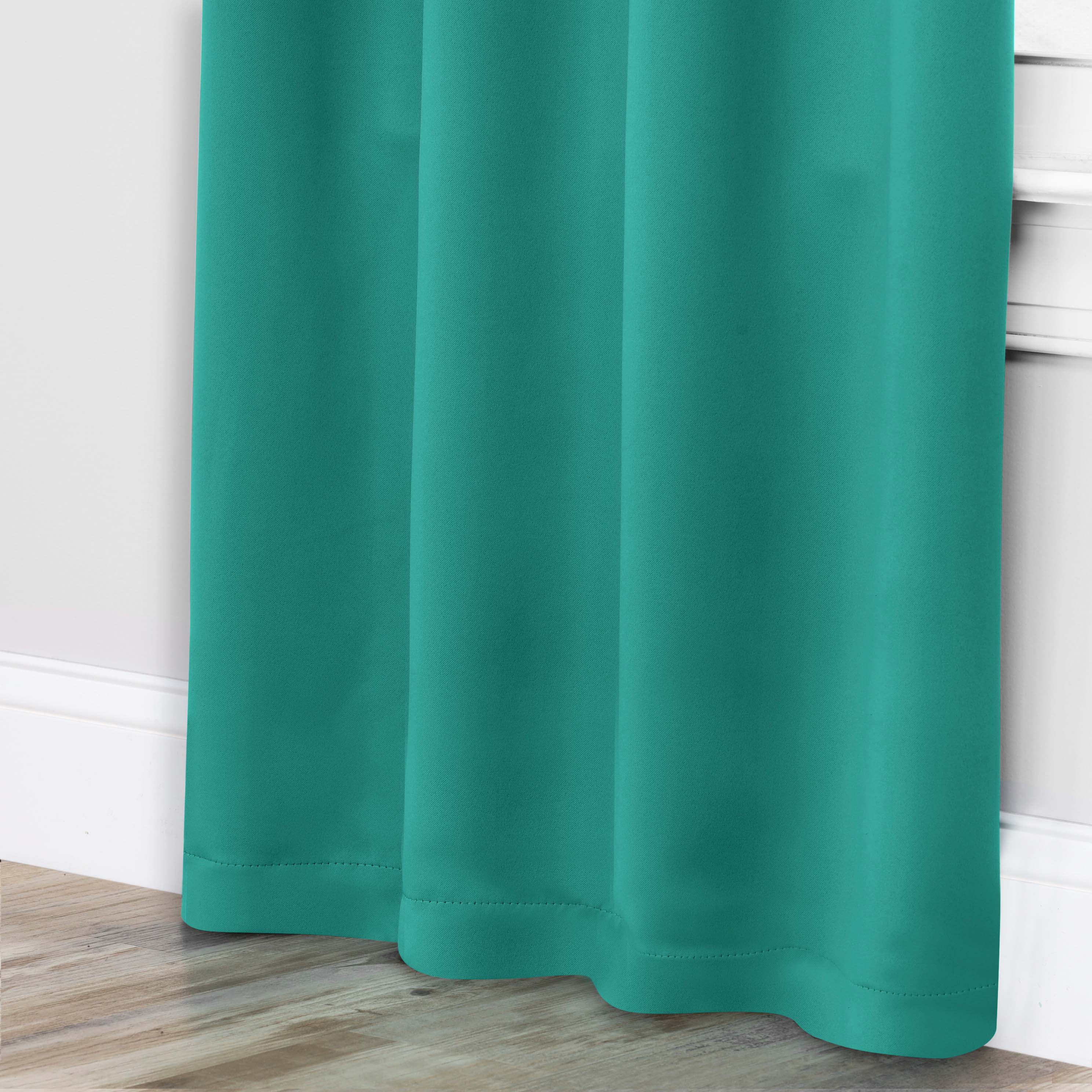 Solid Machine Washable Room Darkening Blackout Curtains, Set of 2 - Blue Nile Mills