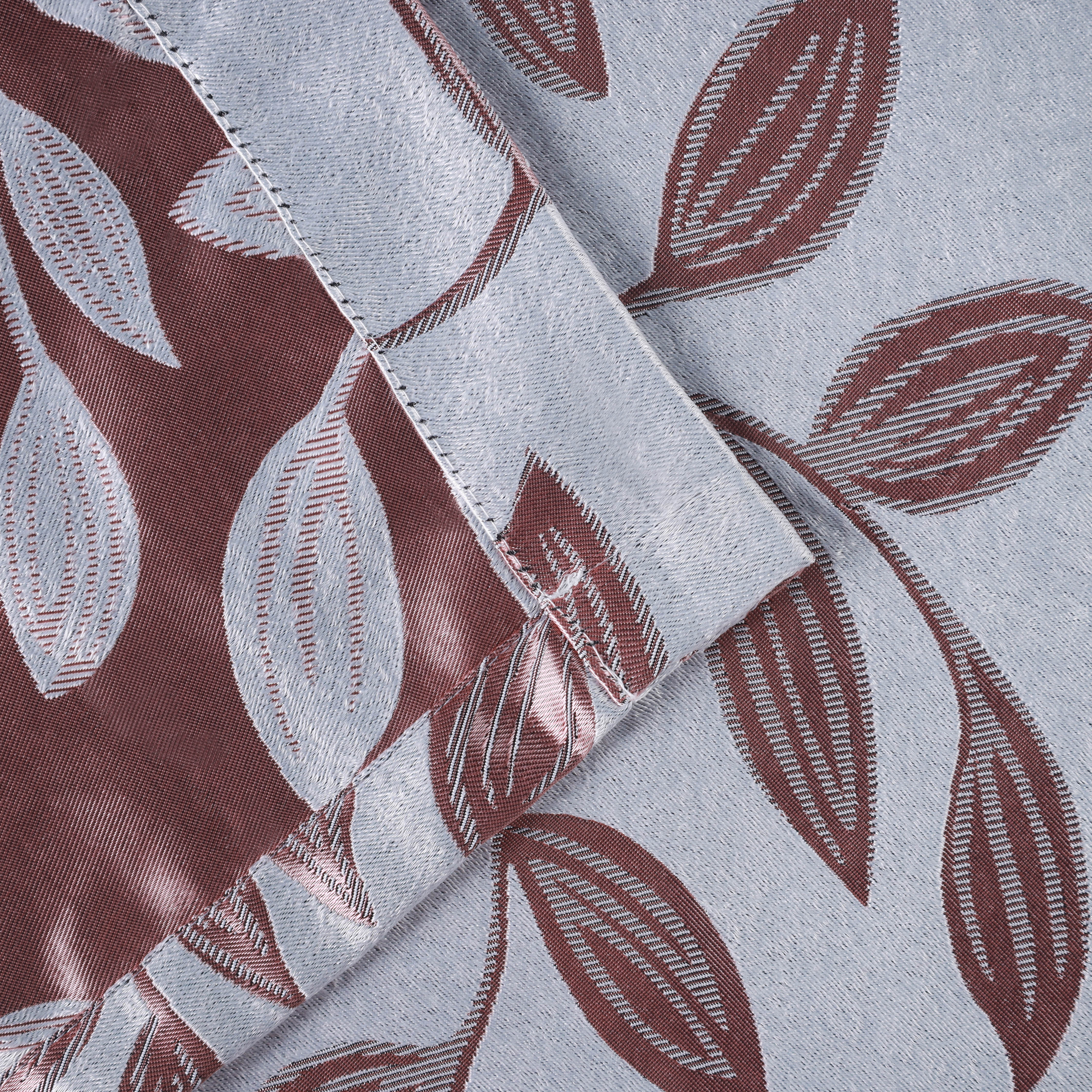 Leaves Machine Washable Room Darkening Blackout Curtains, Set of 2 - Blue Nile Mills