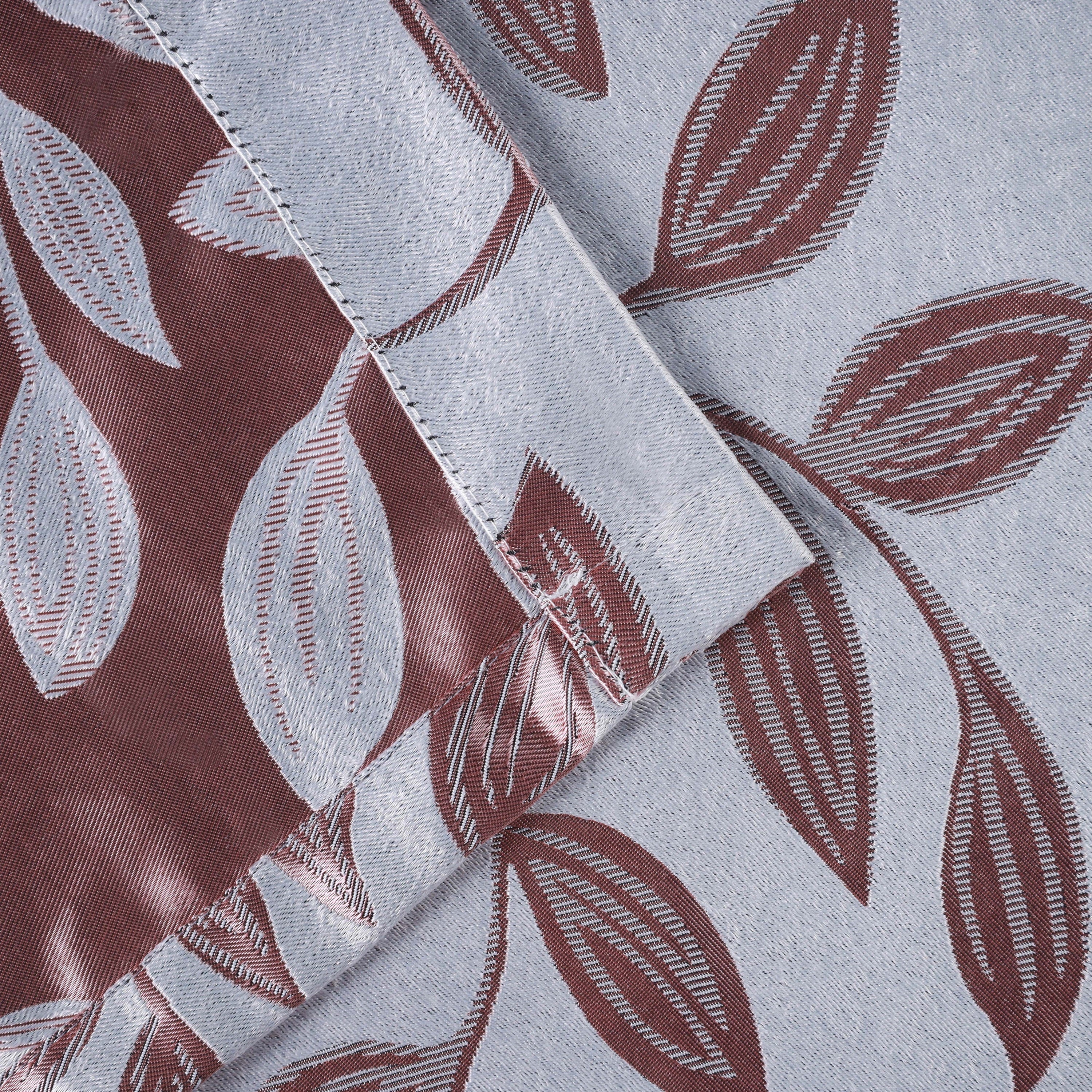 Leaves Room Darkening Blackout Curtain Panel Sets - Blue Nile Mills