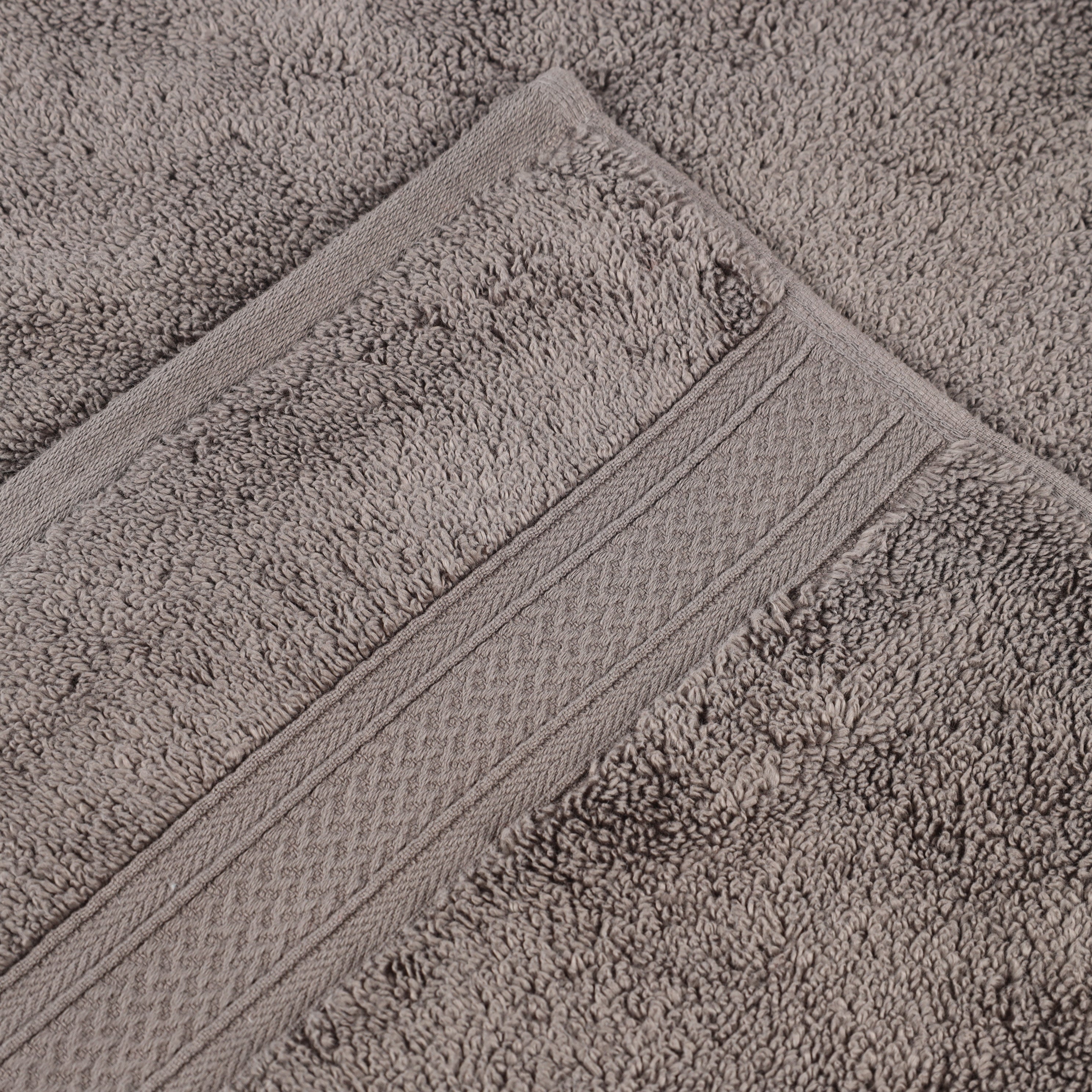 Zero Twist Cotton Solid & Jacquard Elegant Chevron Bath Towel Set of 4 - Blue Nile Mills