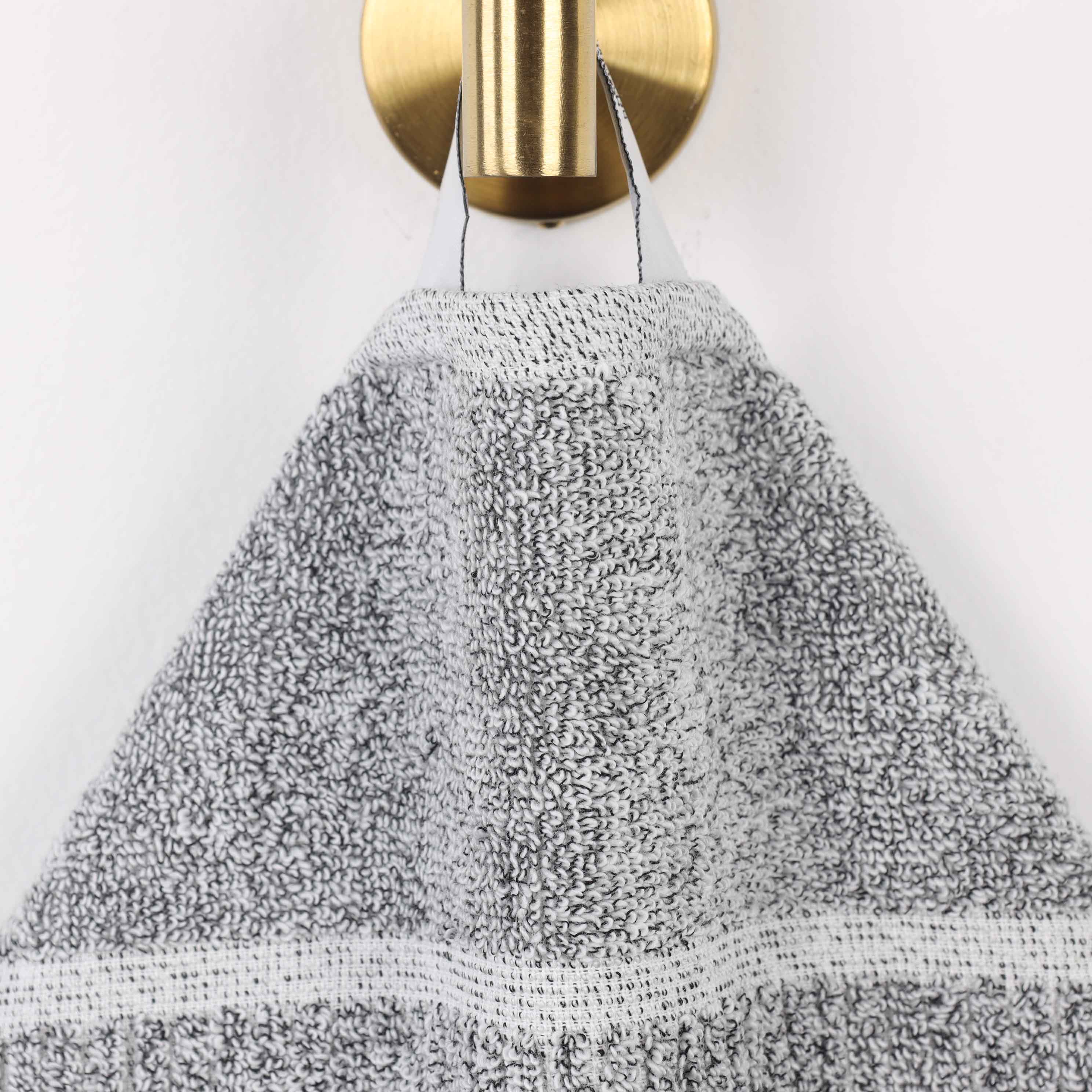 Naples Cotton Blend Checkered and Ribbed Hand Towels, Set of 6 - Blue Nile Mills