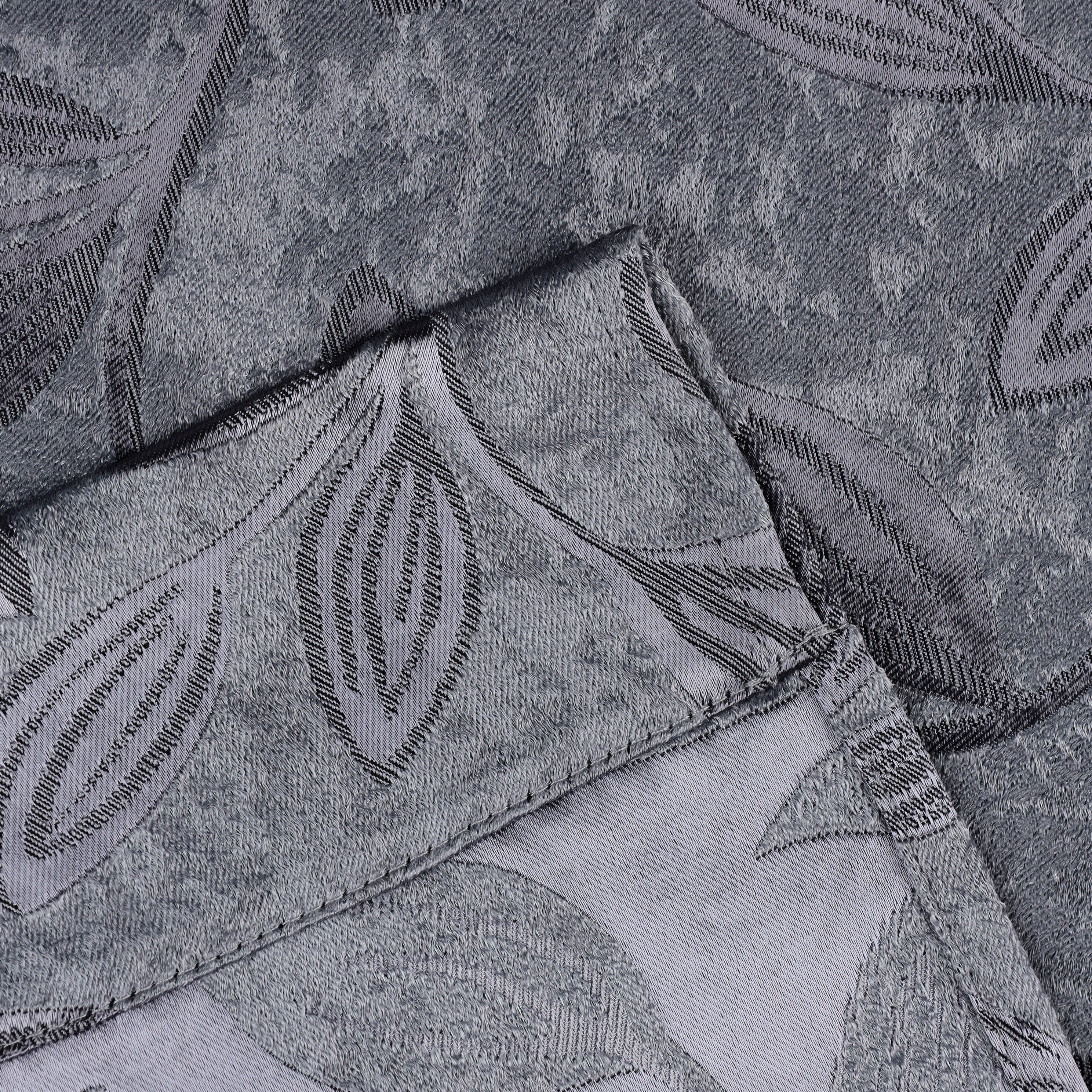 Leaves Rod Pocket Room Darkening Blackout Curtains, Set of 2 - Blue Nile Mills