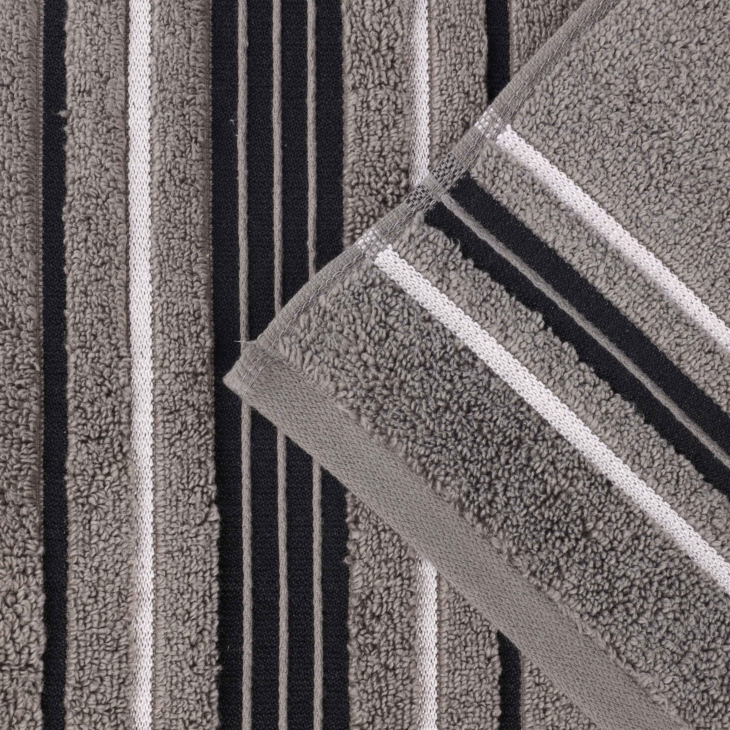 Sadie Zero Twist Cotton Solid and Jacquard Floral Hand Towel Set of 6 - Blue Nile Mills