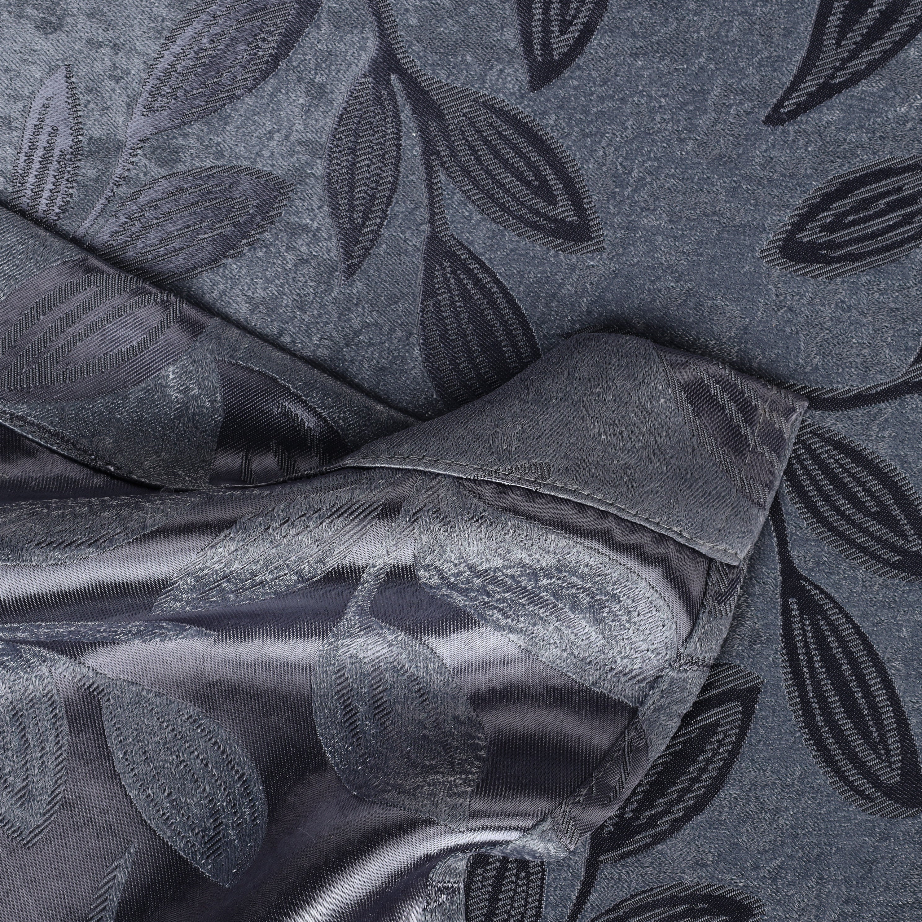 Leaves Rod Pocket Room Darkening Blackout Curtains, Set of 2 - Blue Nile Mills