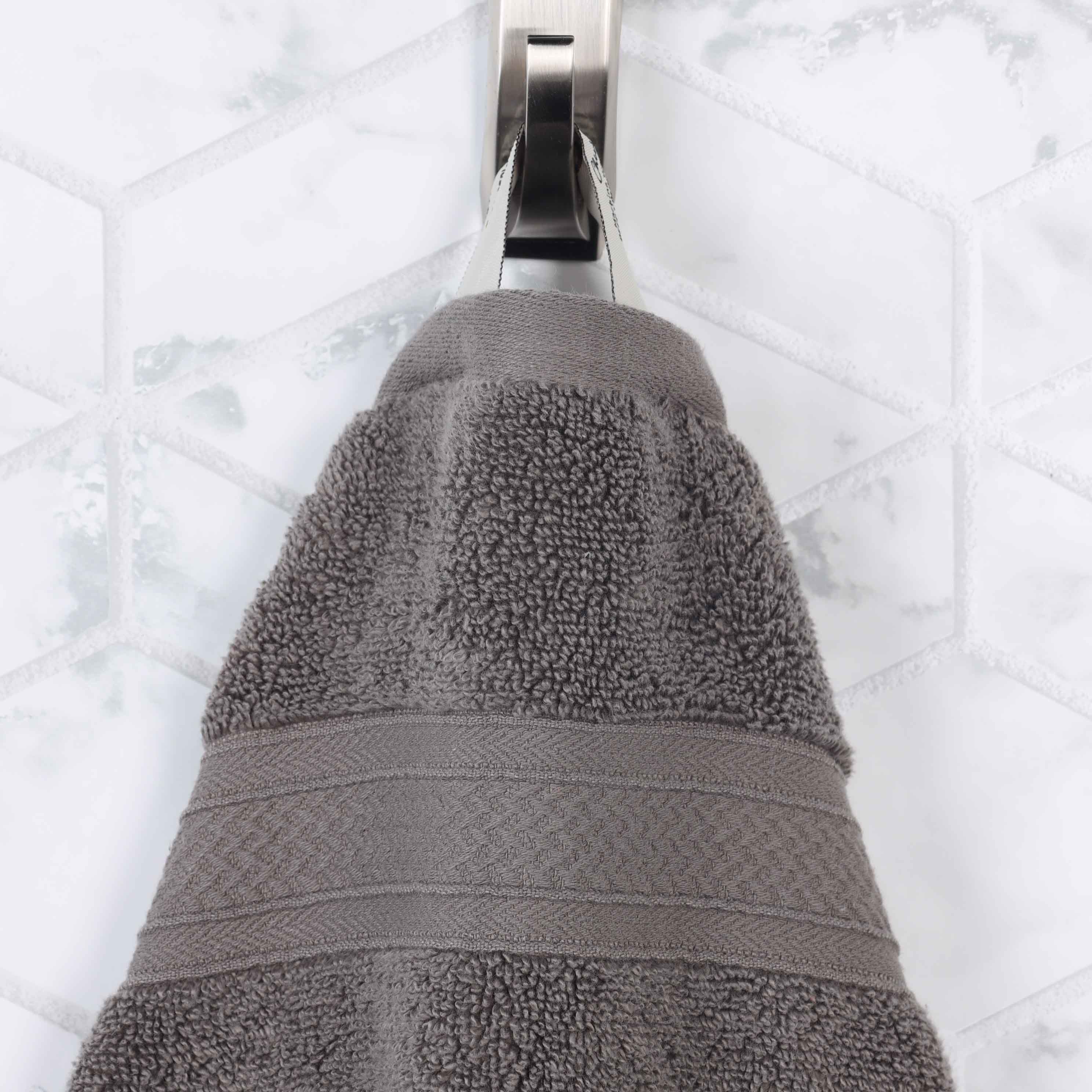 Zero Twist Cotton Solid & Jacquard Elegant Chevron 12 Piece Towel Set - Blue Nile Mills