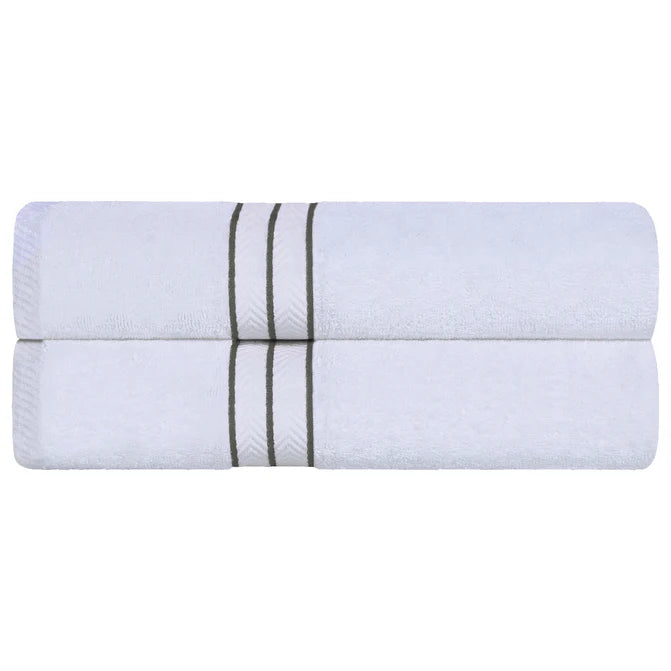 Turkish Cotton Ultra-Plush Solid 2-Piece Highly Absorbent Bath Sheet Set - Blue Nile Mills