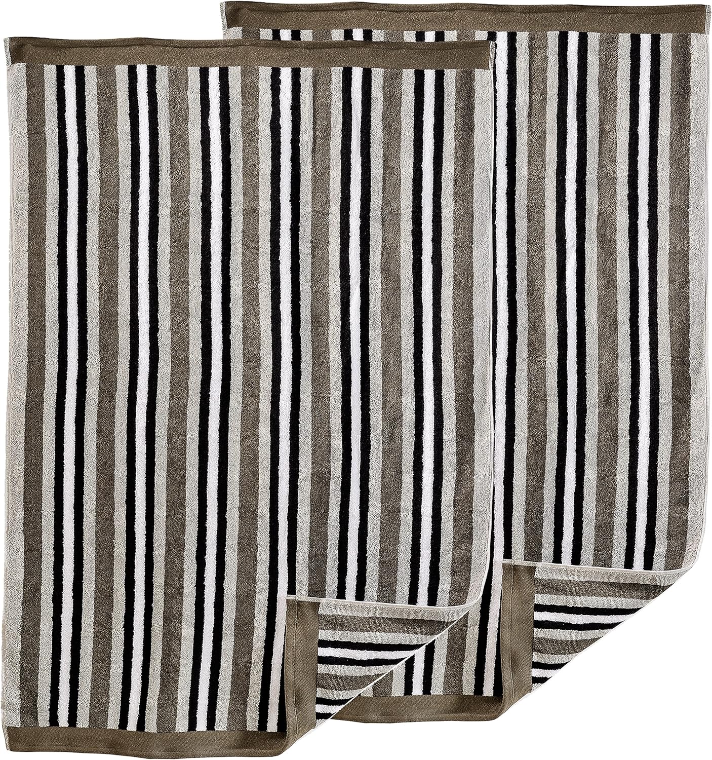 Cotton Stripe 2 Piece Bath Sheet Set - Blue Nile Mills