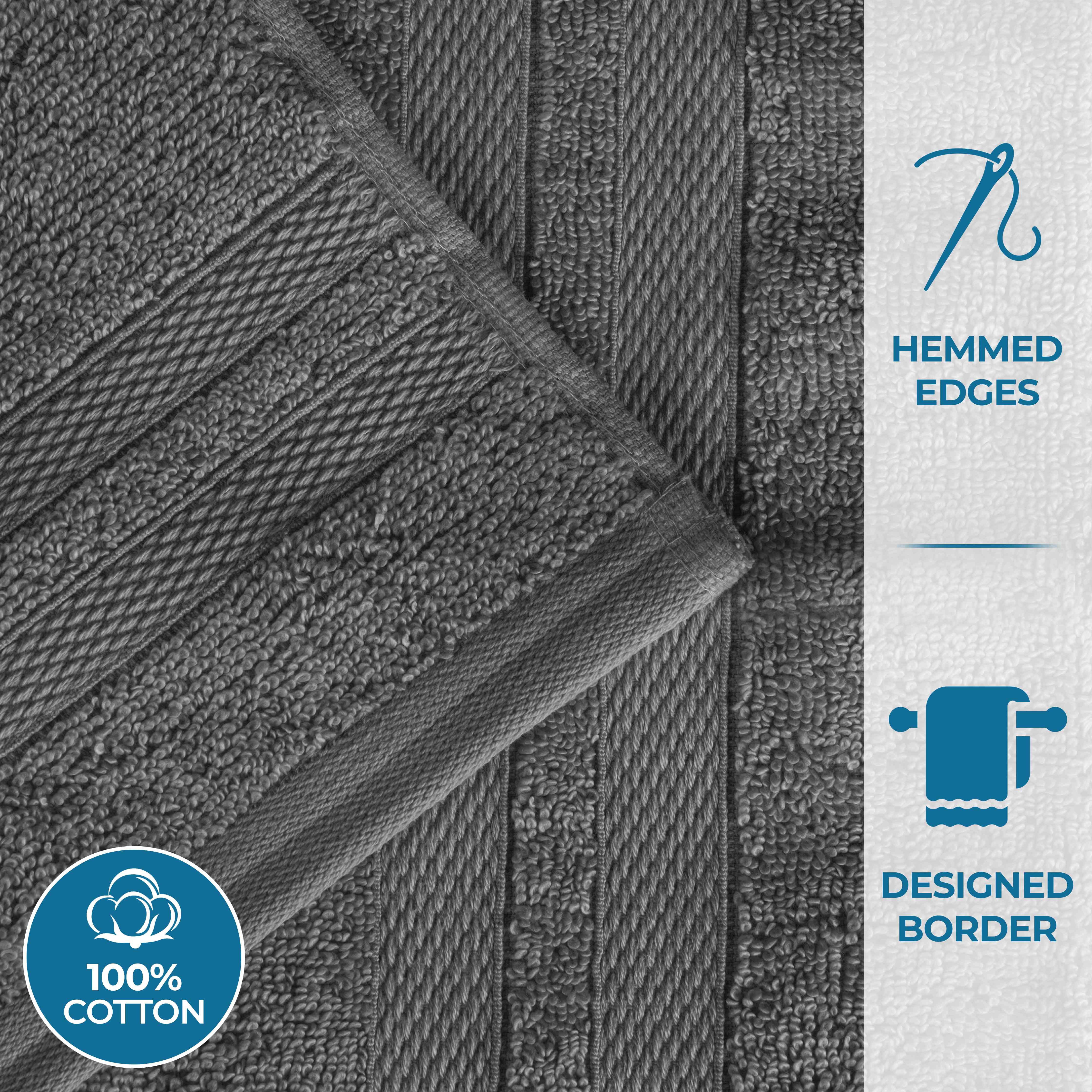 Ultra-Soft Cotton Absorbent Quick-Drying 12 Piece Assorted Towel Set - Blue Nile Mills