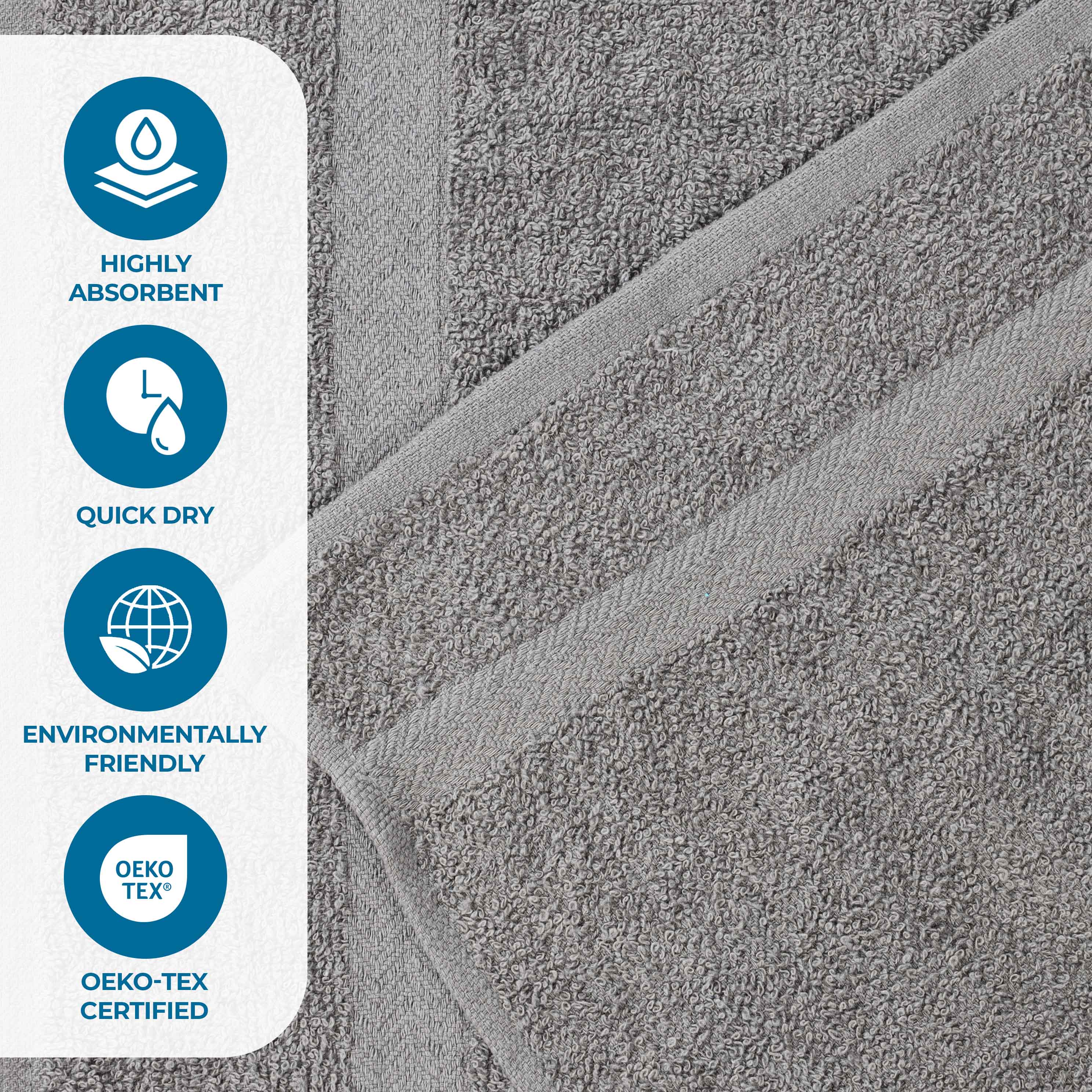 Franklin Cotton Eco Friendly 12 Piece Towel Set - Blue Nile Mills