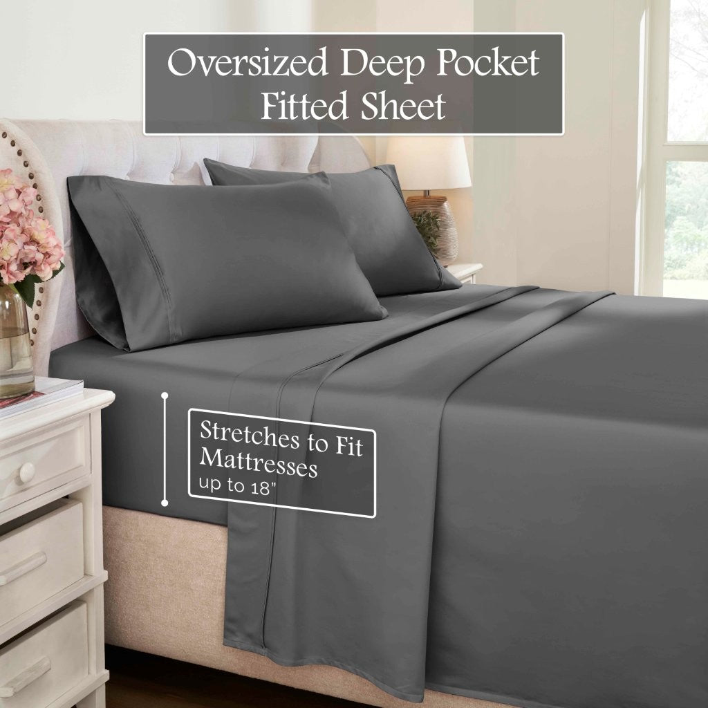 1200 Thread Count Egyptian Cotton Deep Pocket Sheet Set - Blue Nile Mills