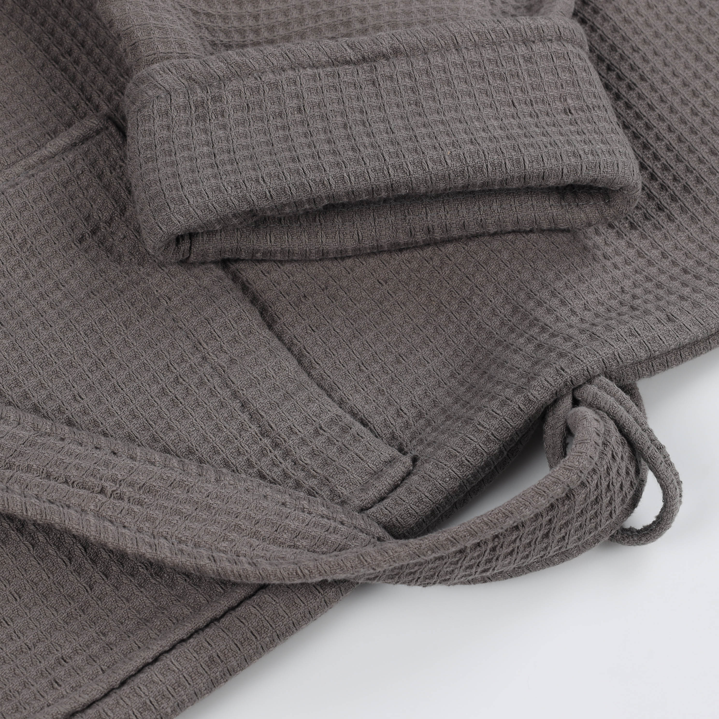 Waffle Weave Cotton Soft Lightweight Oversized Unisex Adult Bath Robe - Blue Nile Mills