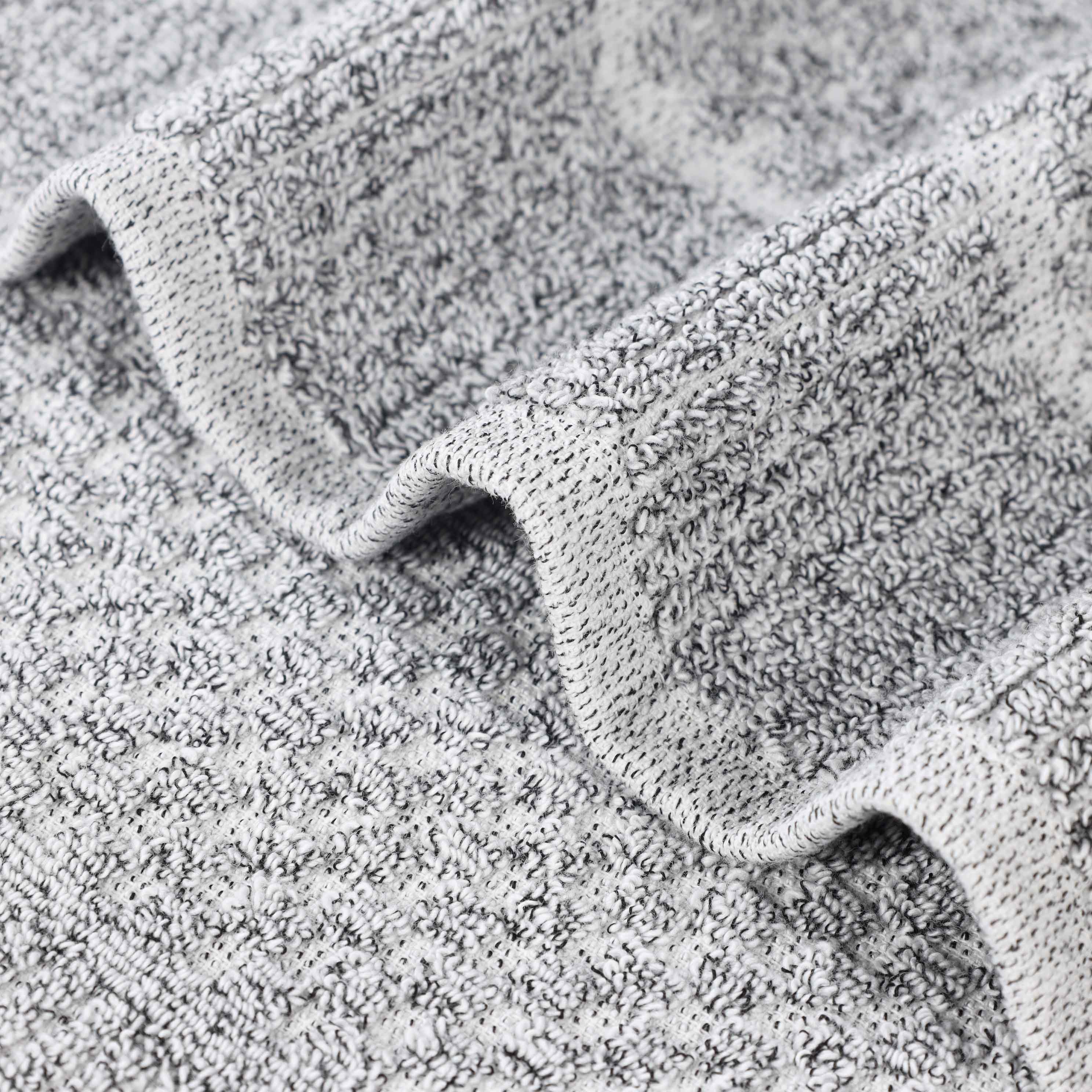 Naples Cotton Blend Checkered and Ribbed Hand Towels, Set of 6 - Blue Nile Mills