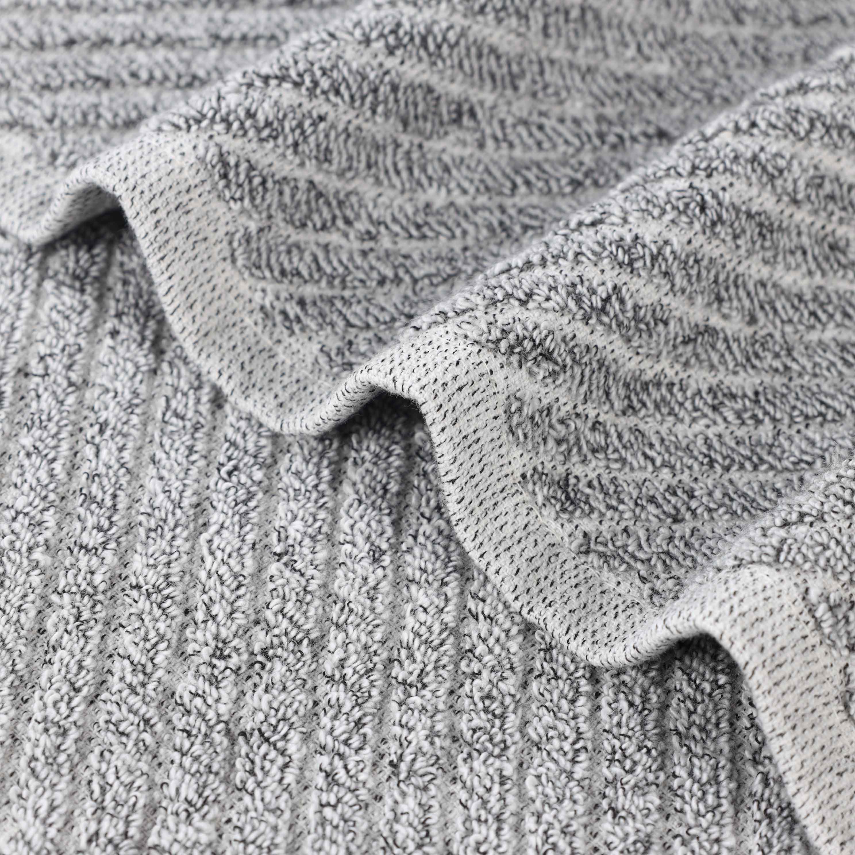 Amelia Cotton Blend Diagonal Stripes Hand Towels, Set of 6 - Blue Nile Mills