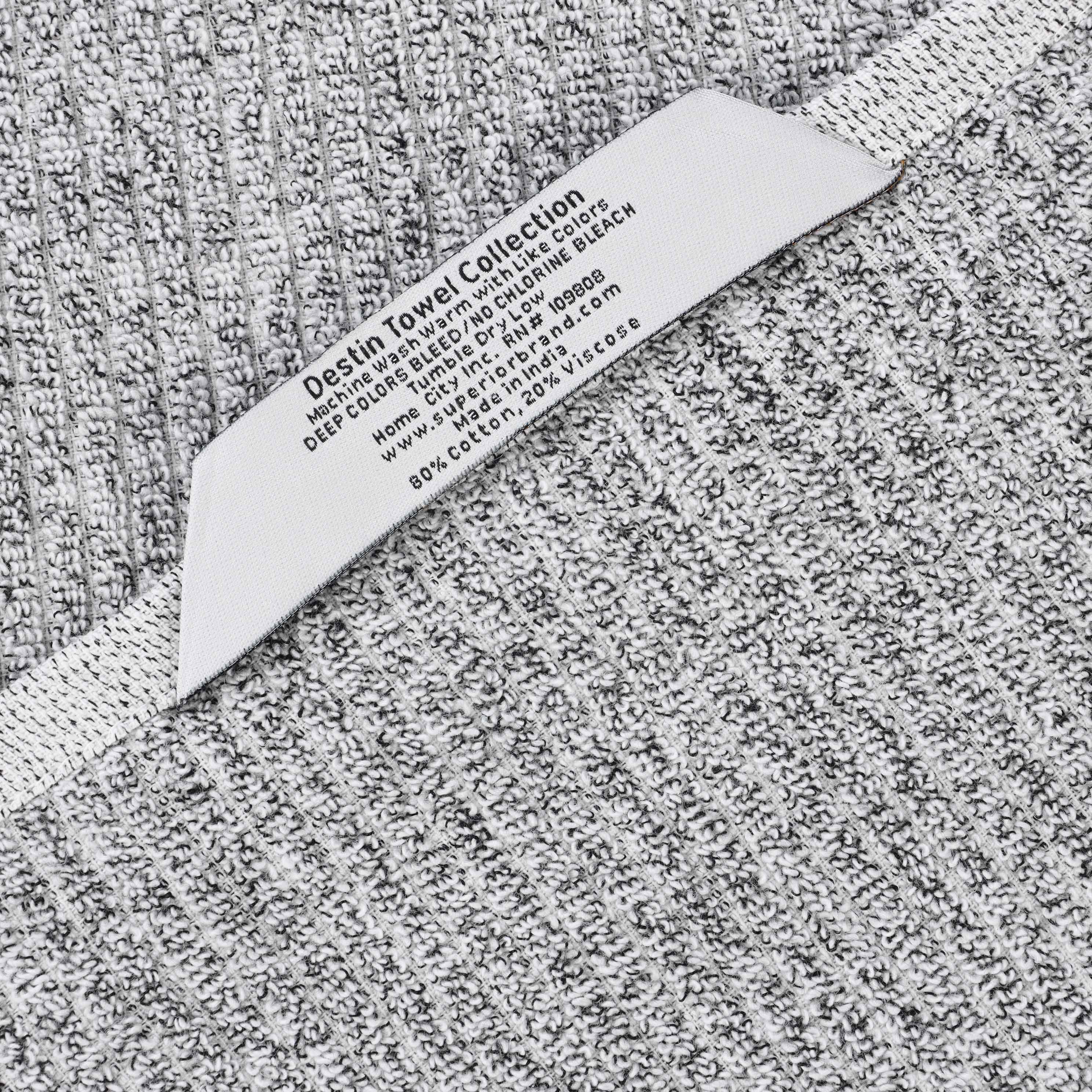 Destin Cotton Blend Solid Ribbed Design Bath Towels, Set of 2 - Blue Nile Mills