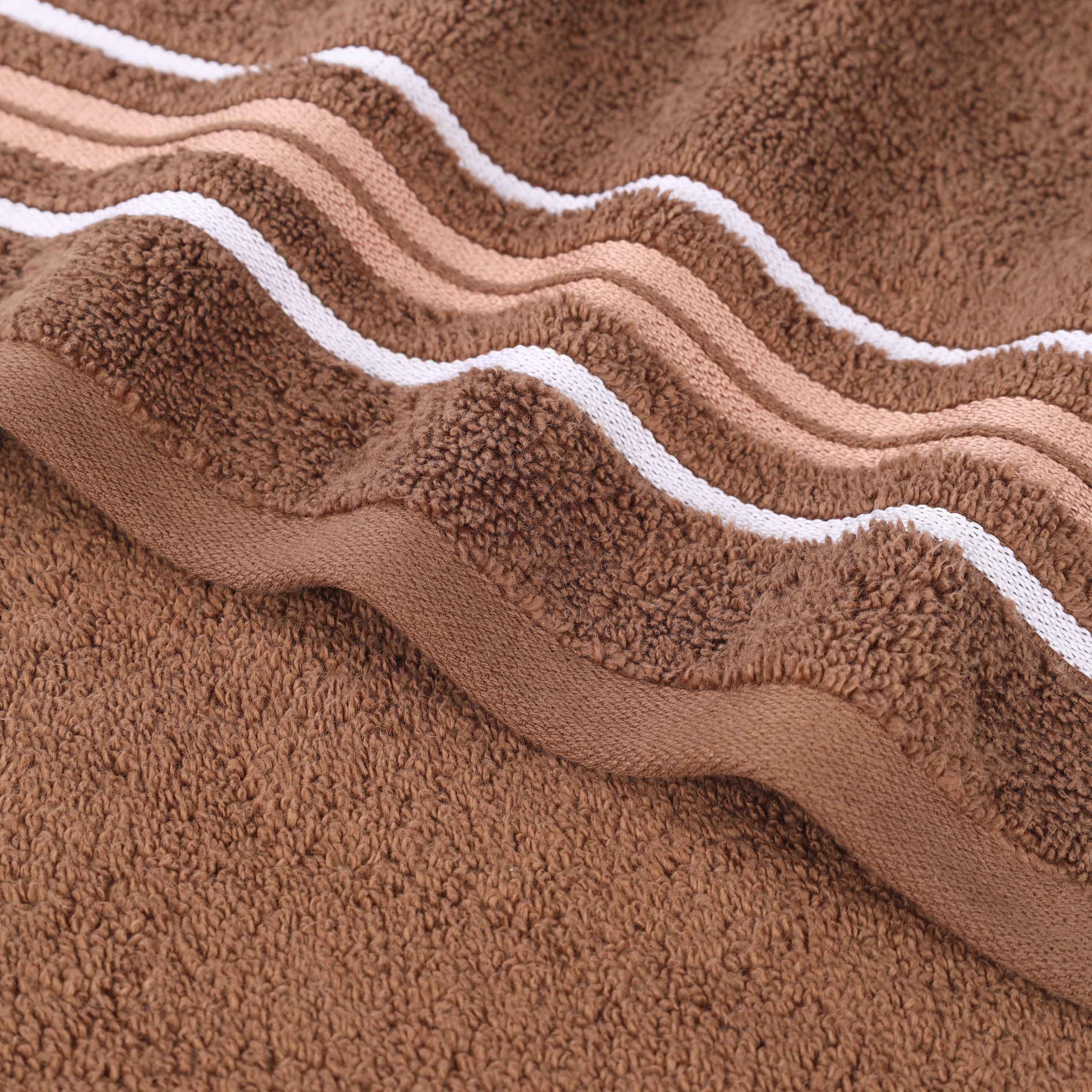 Sadie Zero Twist Cotton Solid and Jacquard Floral Hand Towel Set of 6 - Blue Nile Mills