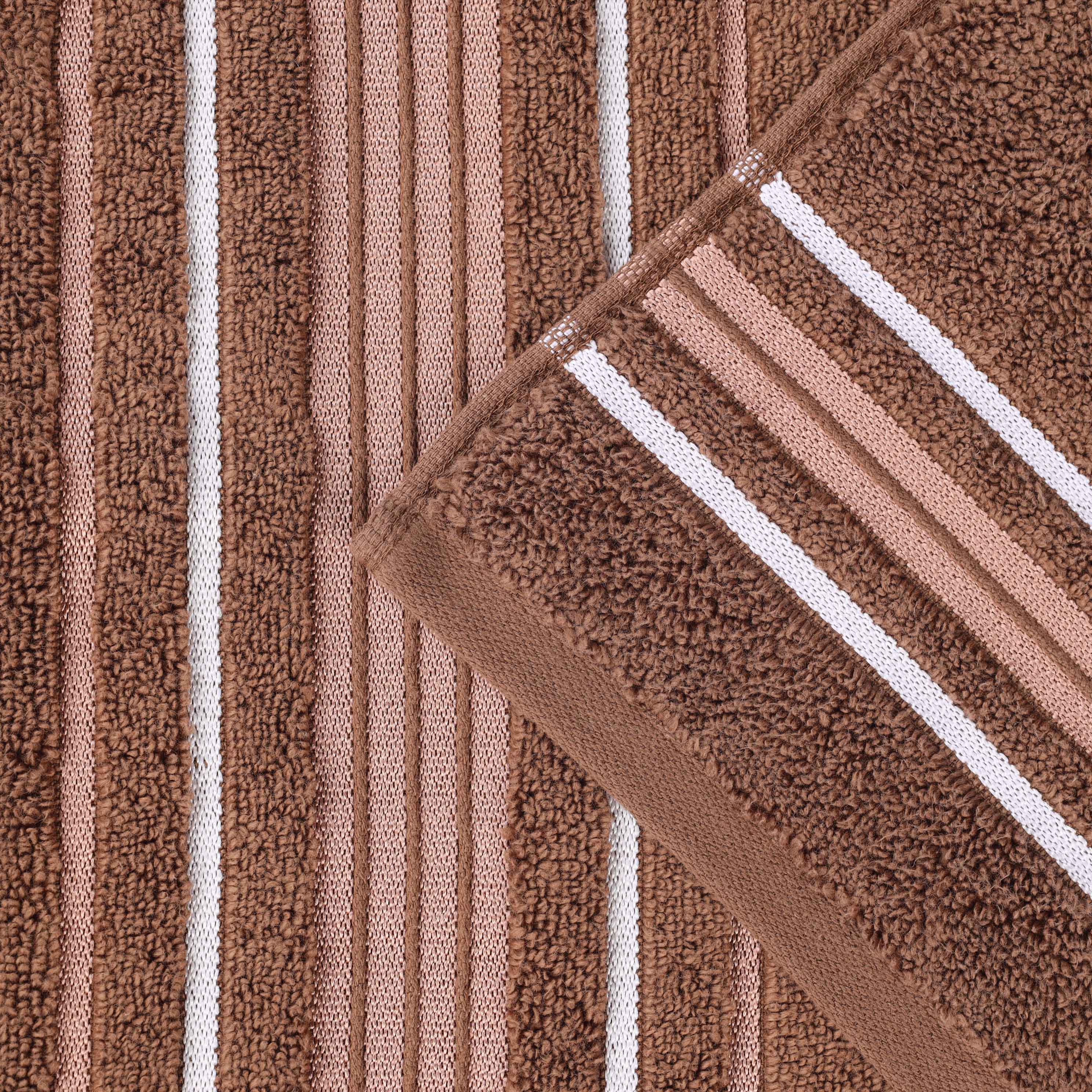 Sadie Zero Twist Cotton Solid and Jacquard Floral Hand Towel Set of 6 - Blue Nile Mills