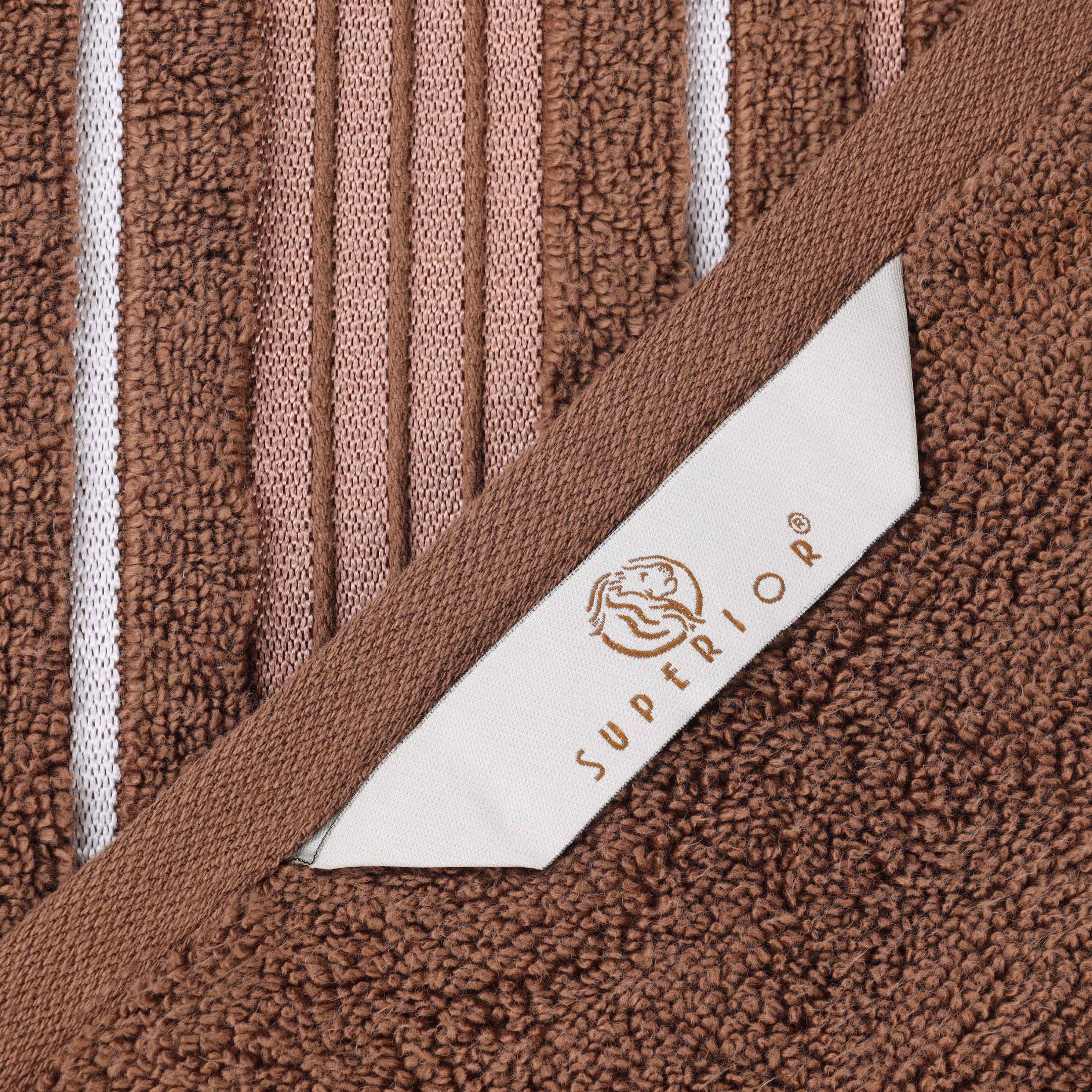 Sadie Zero Twist Cotton Solid and Jacquard Floral Hand Towel Set of 6 - Blue Nile Mills