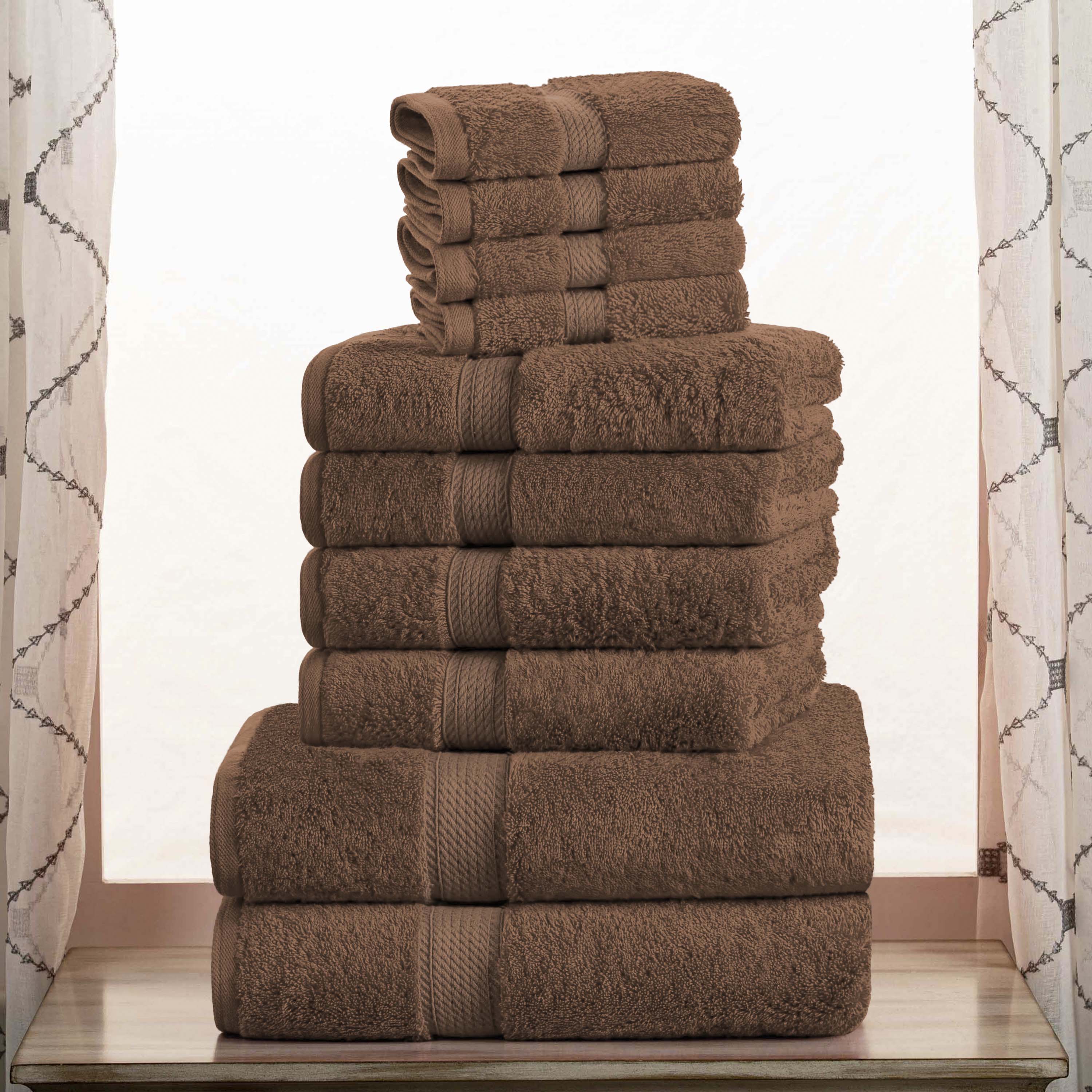 Egyptian Cotton Plush Heavyweight Absorbent Luxury 10 Piece Towel Set - Blue Nile Mills