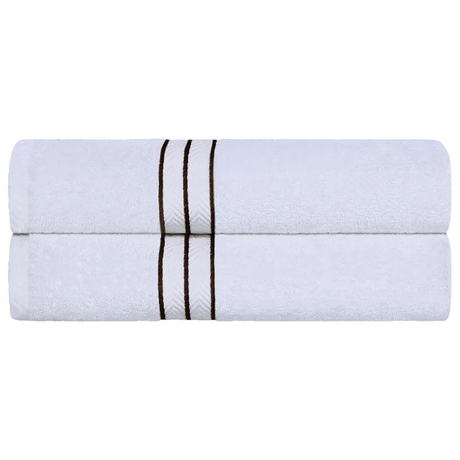 Turkish Cotton Ultra-Plush Solid 2-Piece Highly Absorbent Bath Sheet Set - Blue Nile Mills