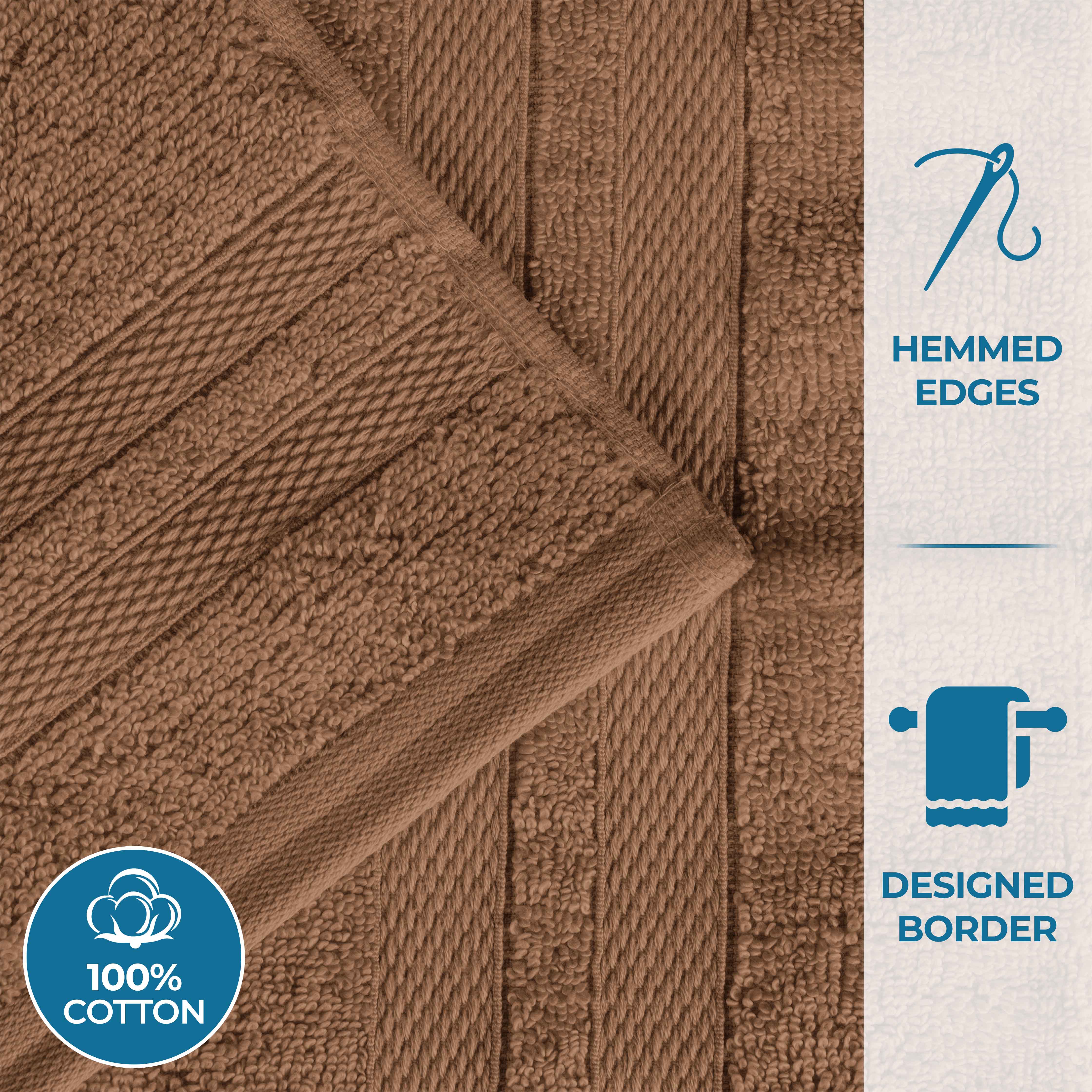 Ultra-Soft Cotton Absorbent Quick-Drying 12 Piece Assorted Towel Set - Blue Nile Mills