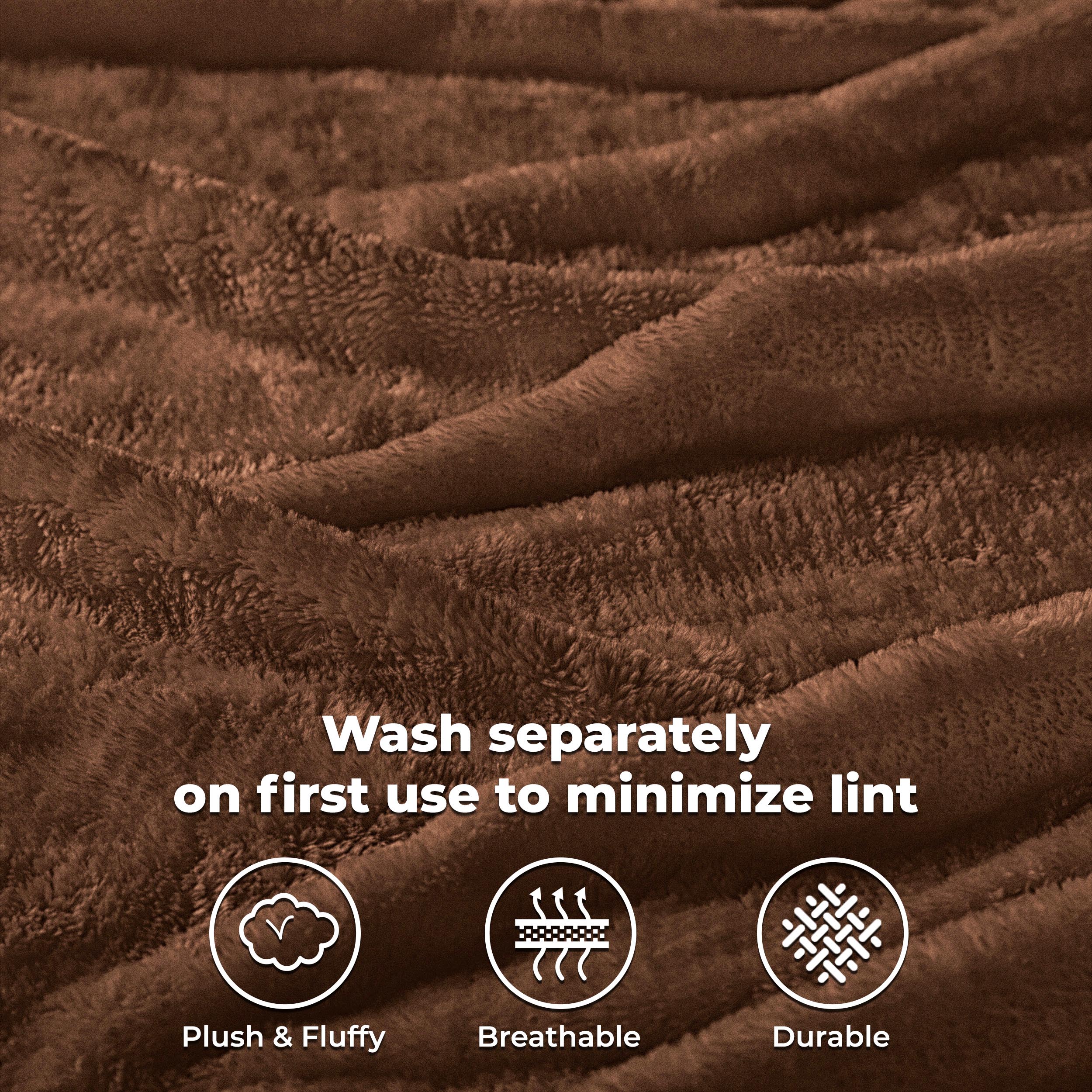 Classic Solid Fleece Plush Medium Weight Fluffy Soft Blanket - Blue Nile Mills