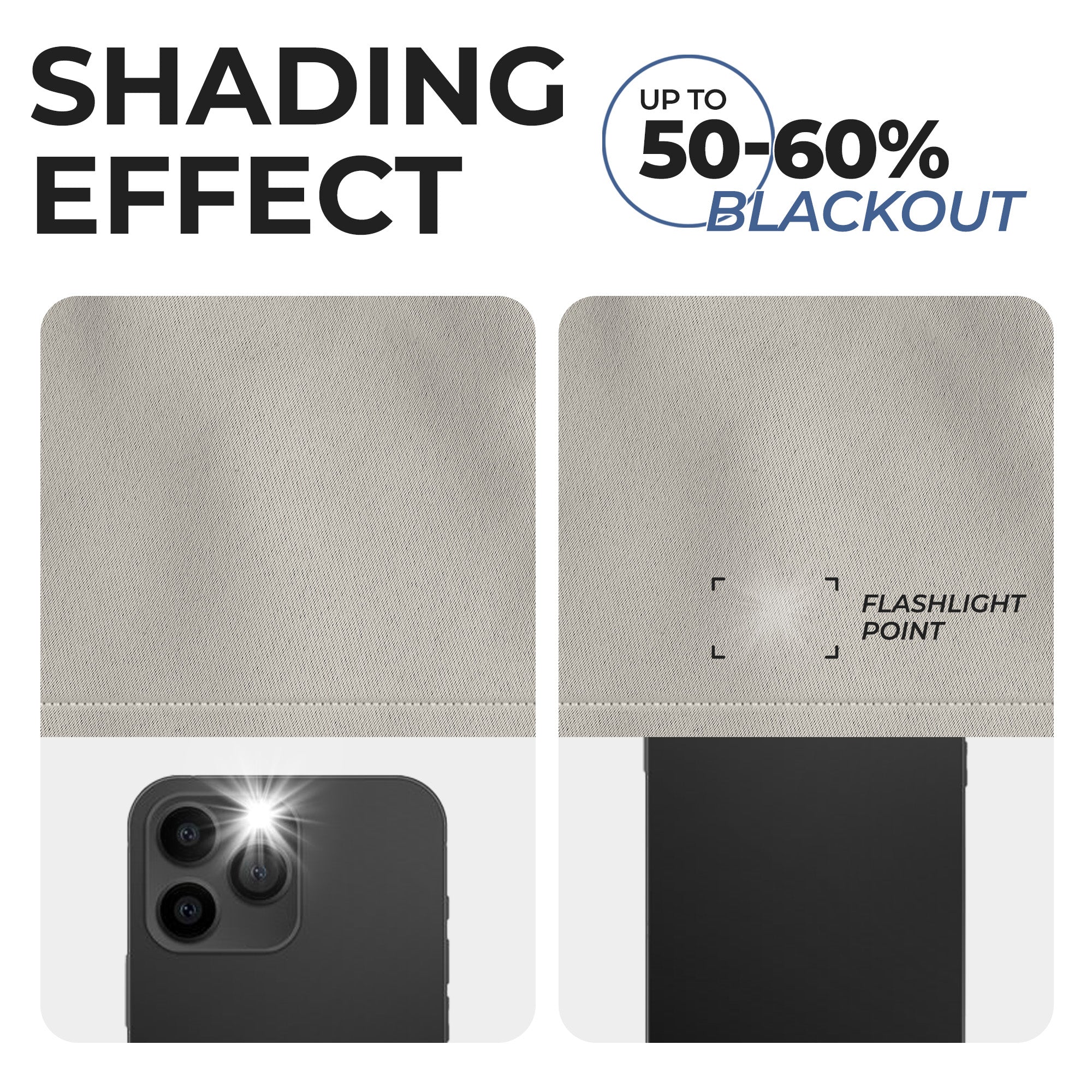 Solid Machine Washable Room Darkening Blackout Curtains, Set of 2 - Blue Nile Mills