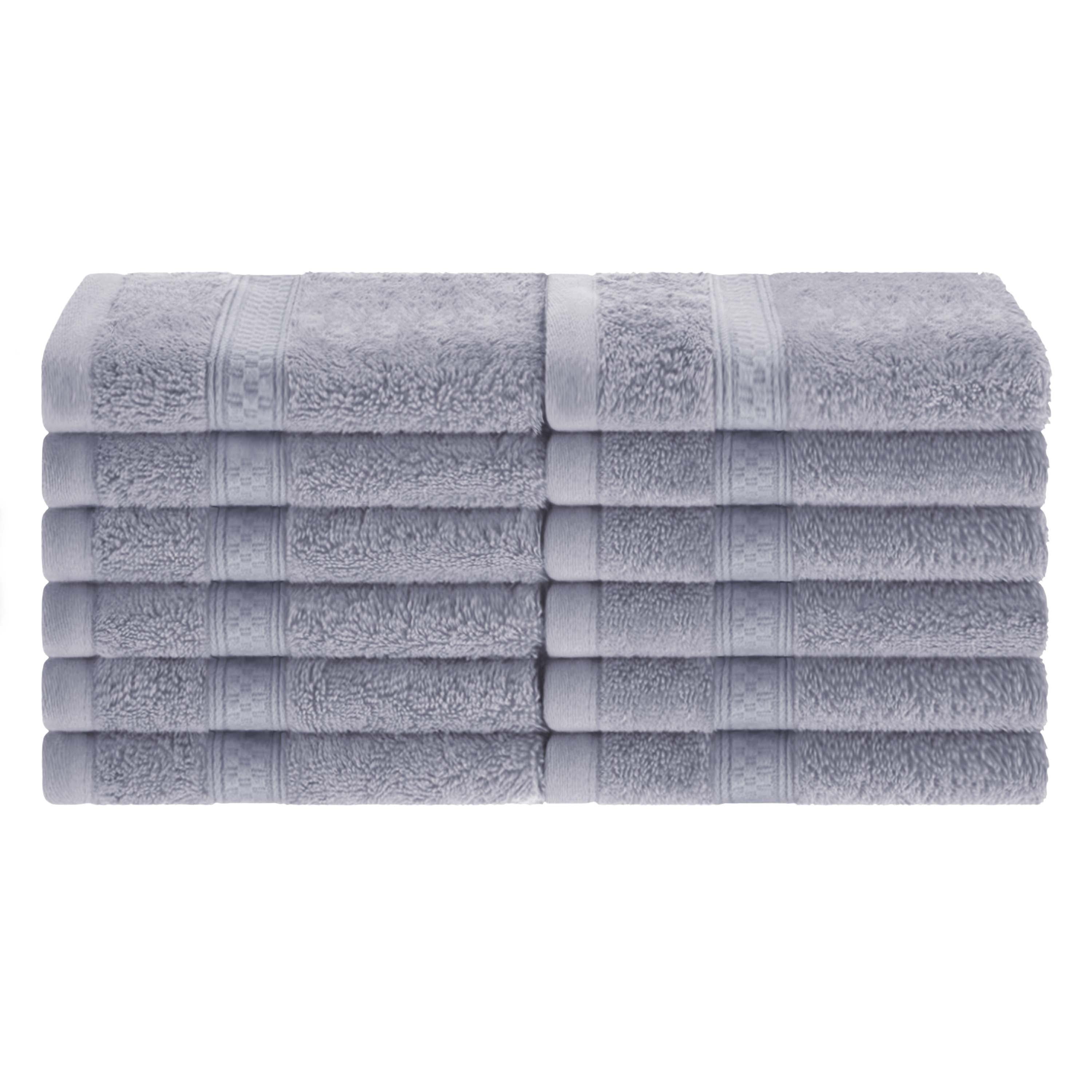 Rayon from Bamboo Blend Solid 12 Piece Face Towel Set - Blue Nile Mills