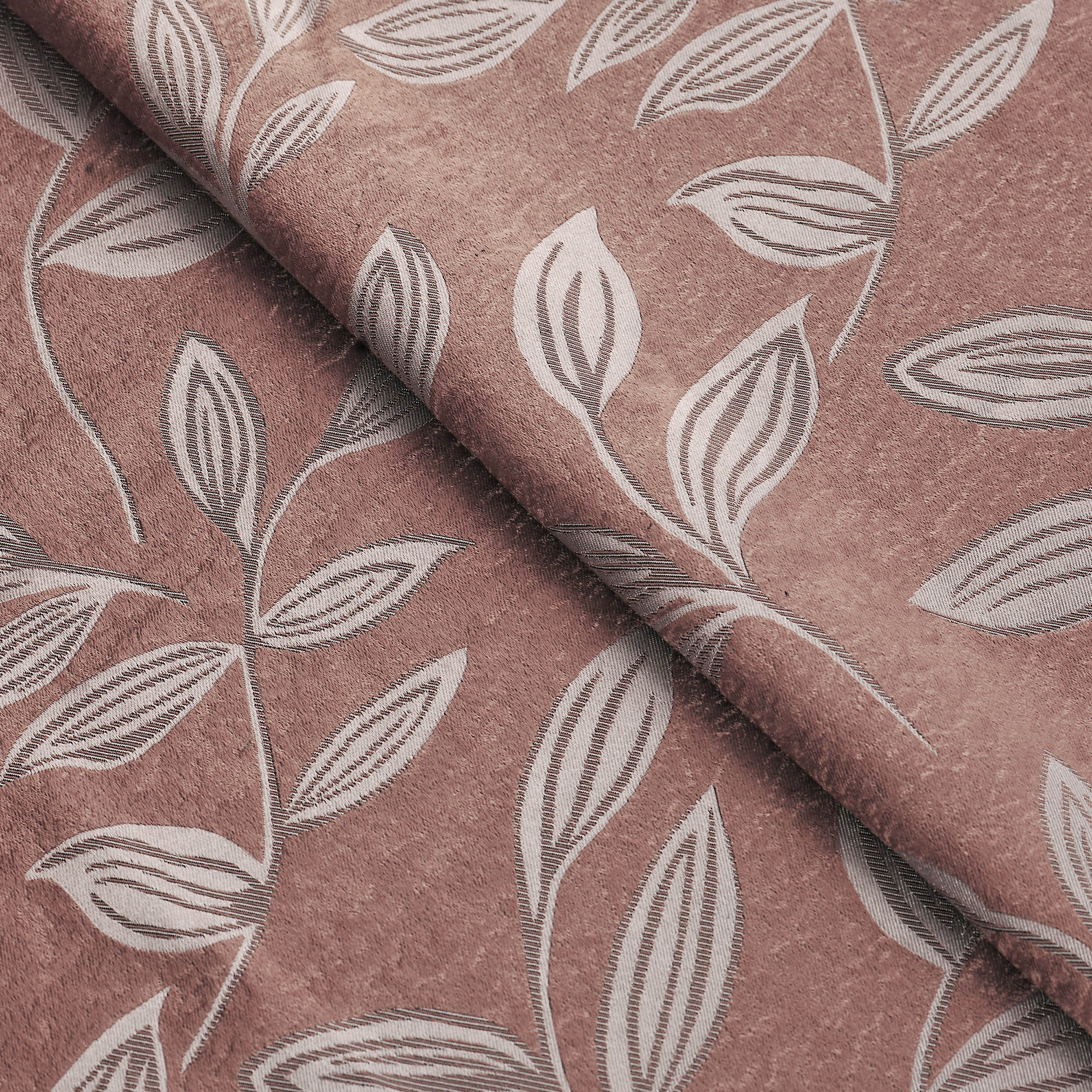 Leaves Machine Washable Room Darkening Blackout Curtains, Set of 2 - Blue Nile Mills