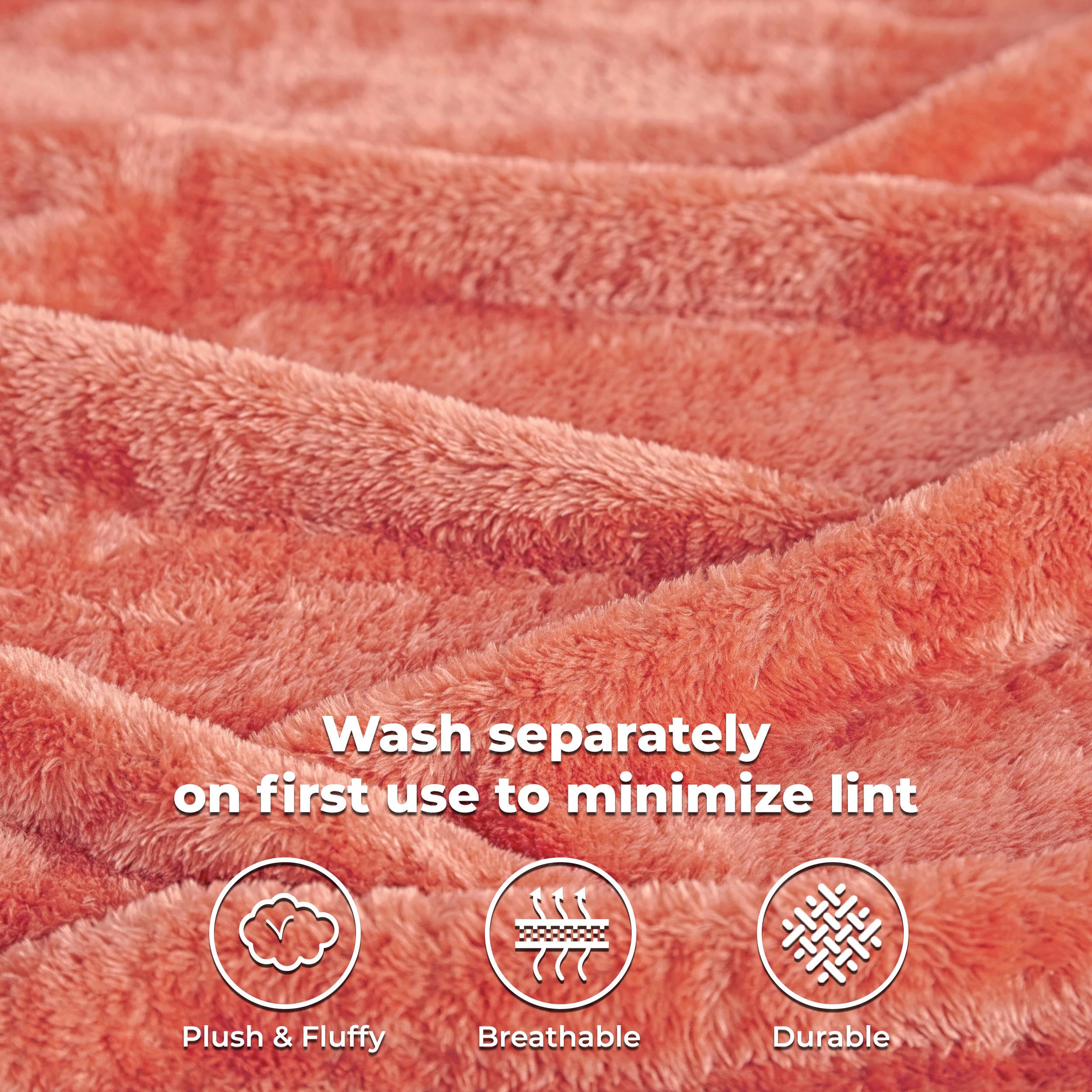 Classic Solid Fleece Plush Medium Weight Fluffy Soft Blanket - Blue Nile Mills