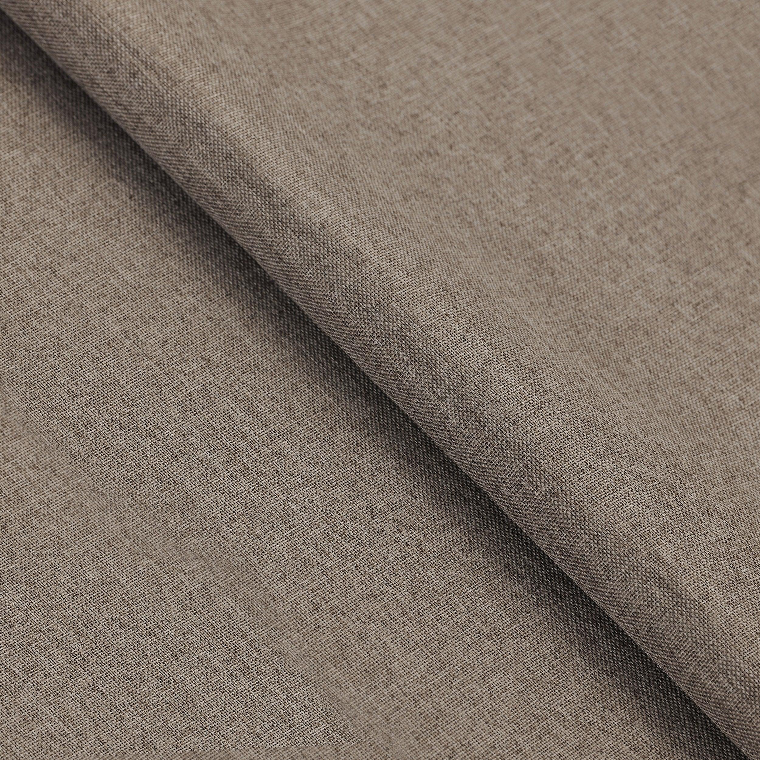 Linen Pattern Washable Room Darkening Blackout Curtain Set 42" - Blue Nile Mills