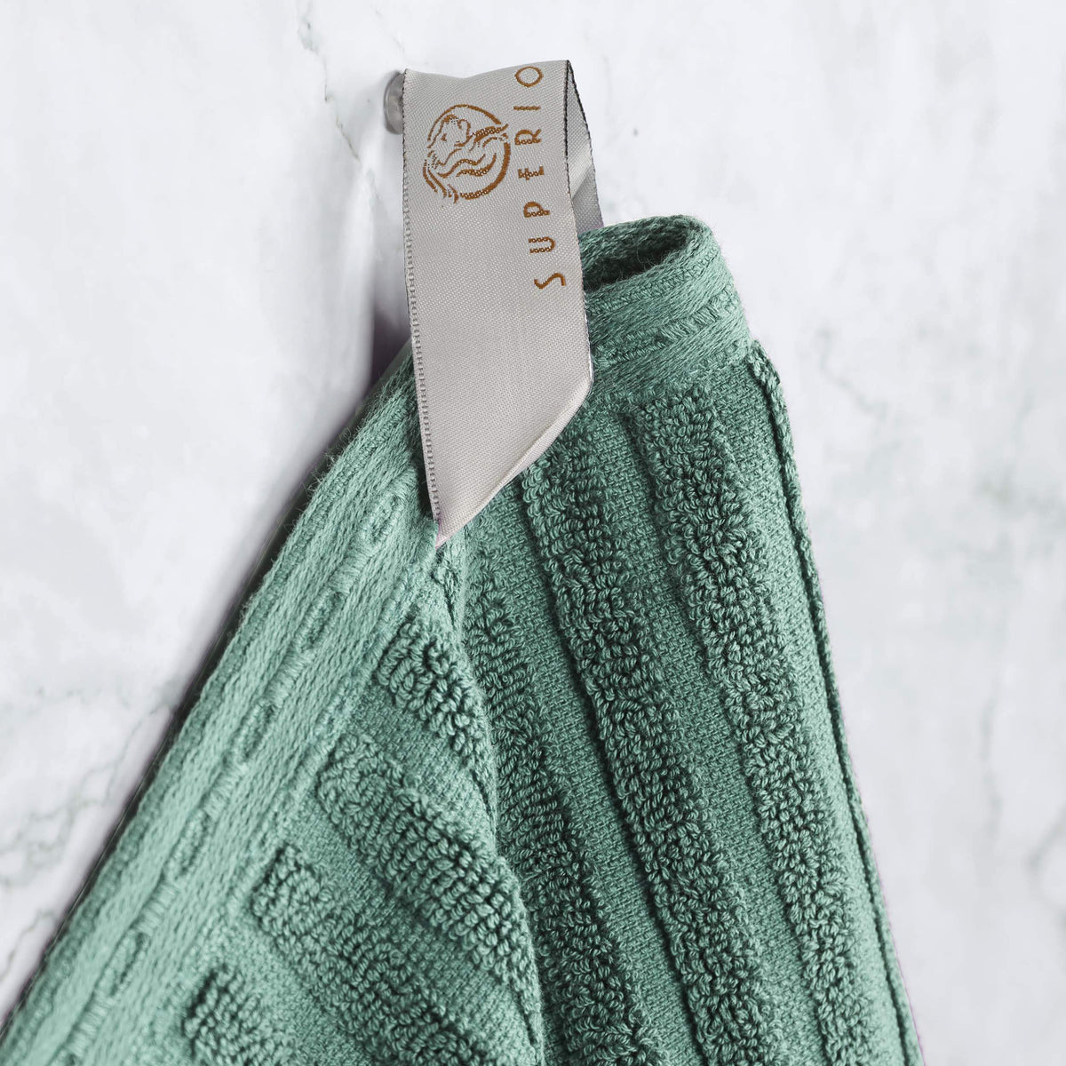 Cotton Ribbed Textured Super Absorbent 2 Piece Bath Towel Set - Blue Nile Mills