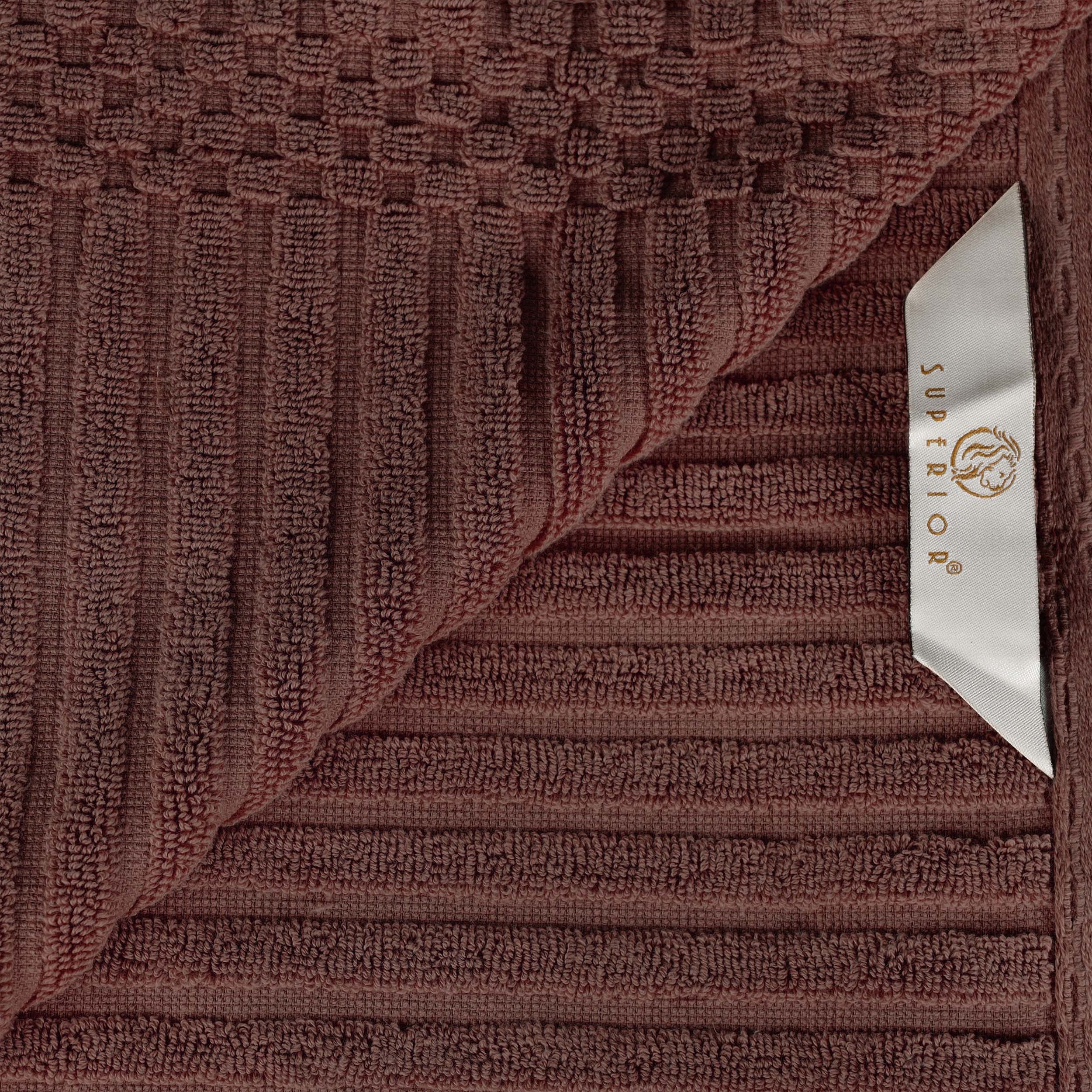 Cotton Ribbed Textured Super Absorbent 2 Piece Bath Towel Set - Blue Nile Mills