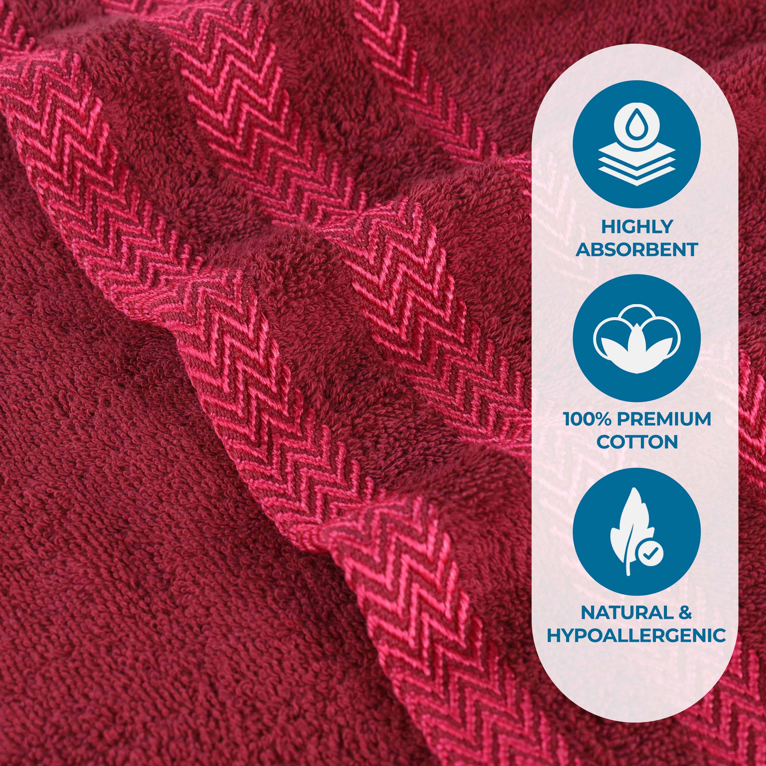 Hays Cotton Soft Medium Weight Bath Towel Set of 3 - Blue Nile Mills
