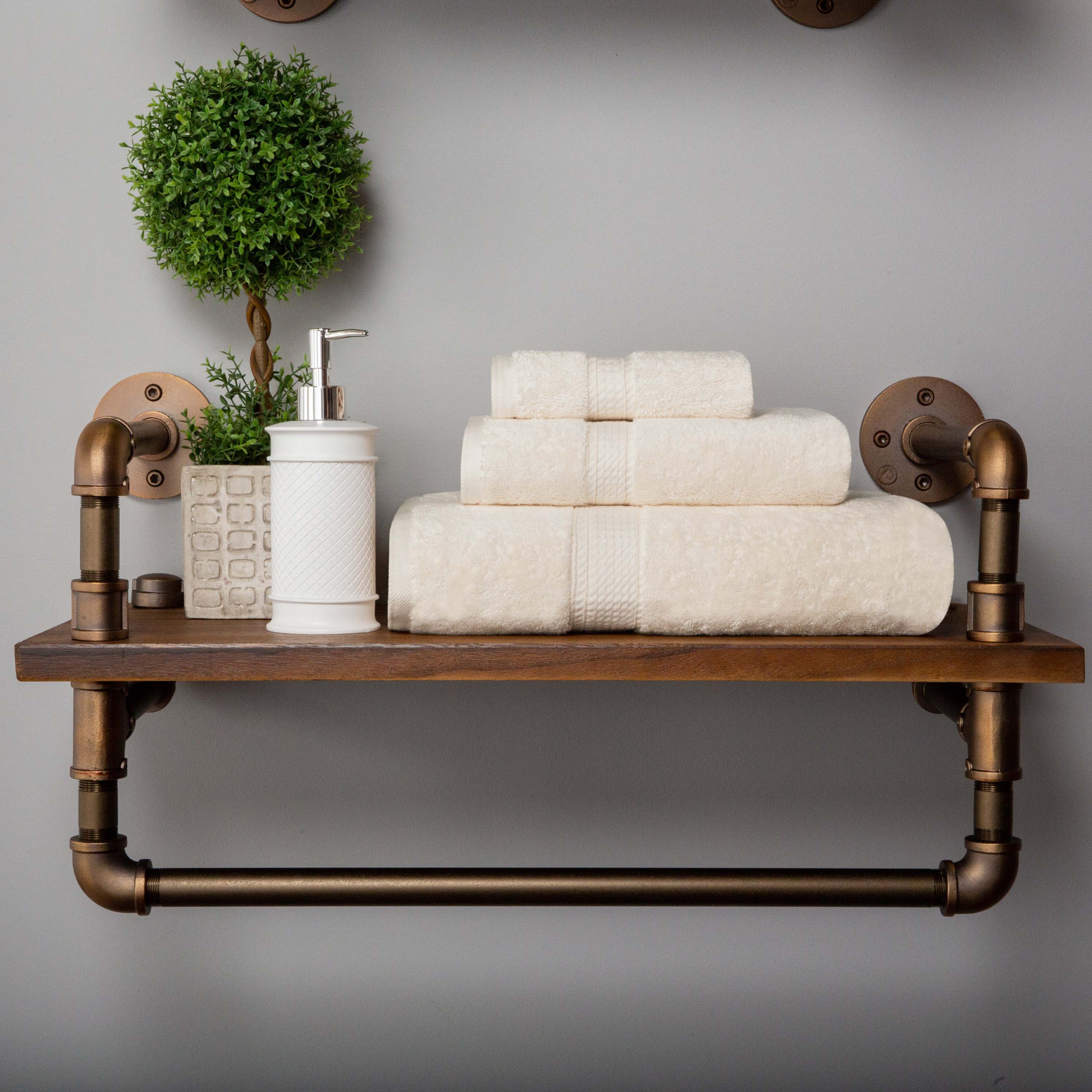 Egyptian Cotton Pile Plush Heavyweight Luxury Soft 3-Piece Towel Set - Blue Nile Mills