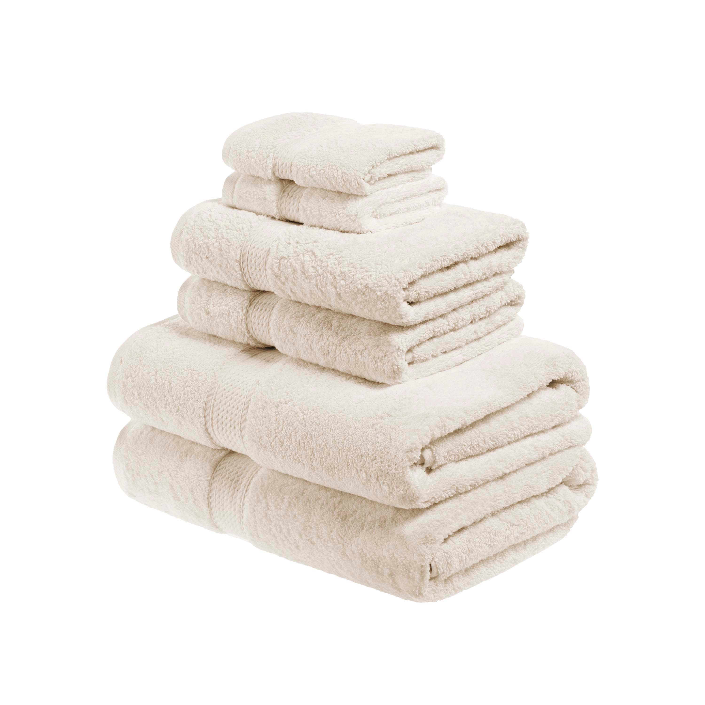 Egyptian Cotton Pile Plush Heavyweight Luxury Soft 6-Piece Towel Set - Blue Nile Mills