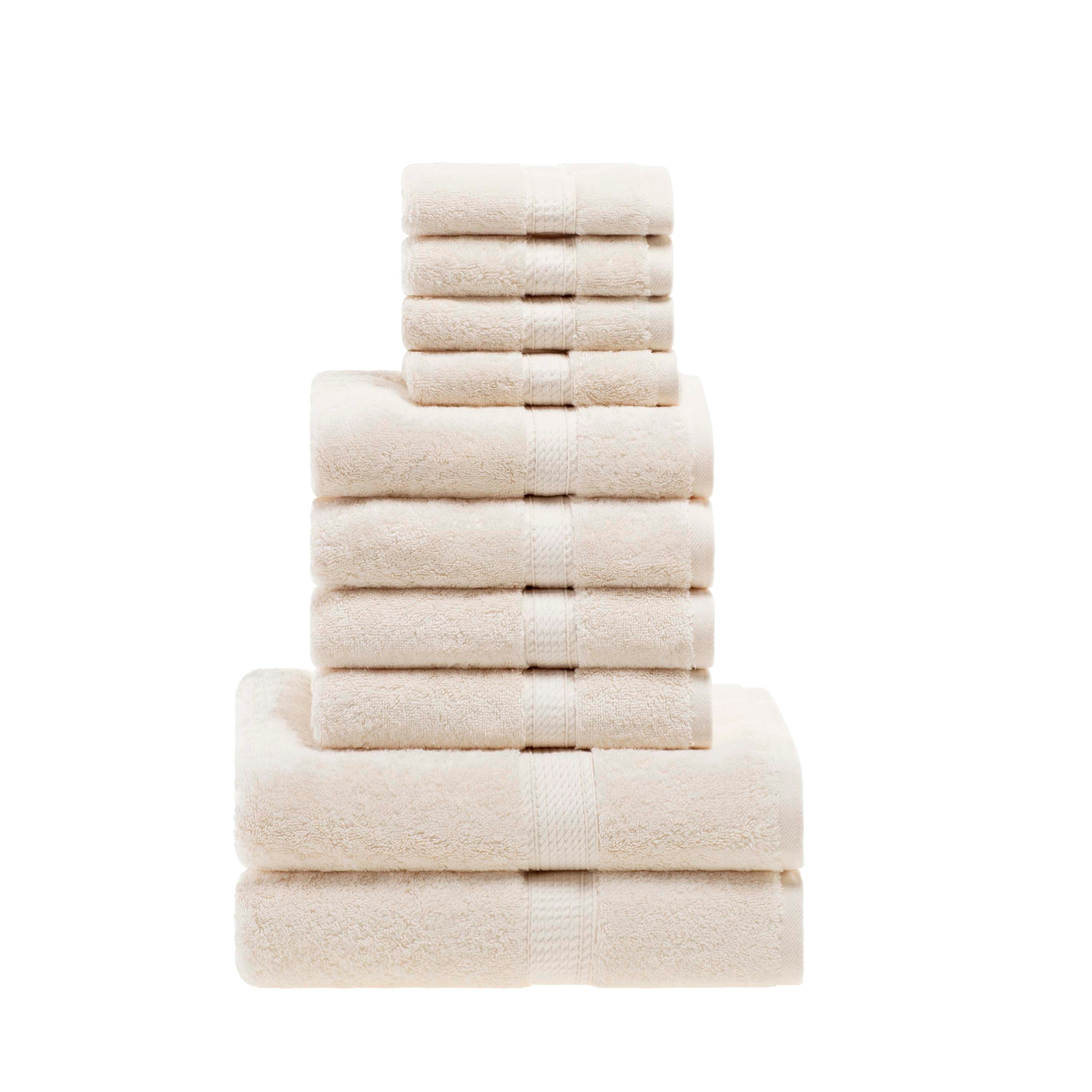 Egyptian Cotton Plush Heavyweight Absorbent Luxury 10 Piece Towel Set - Blue Nile Mills