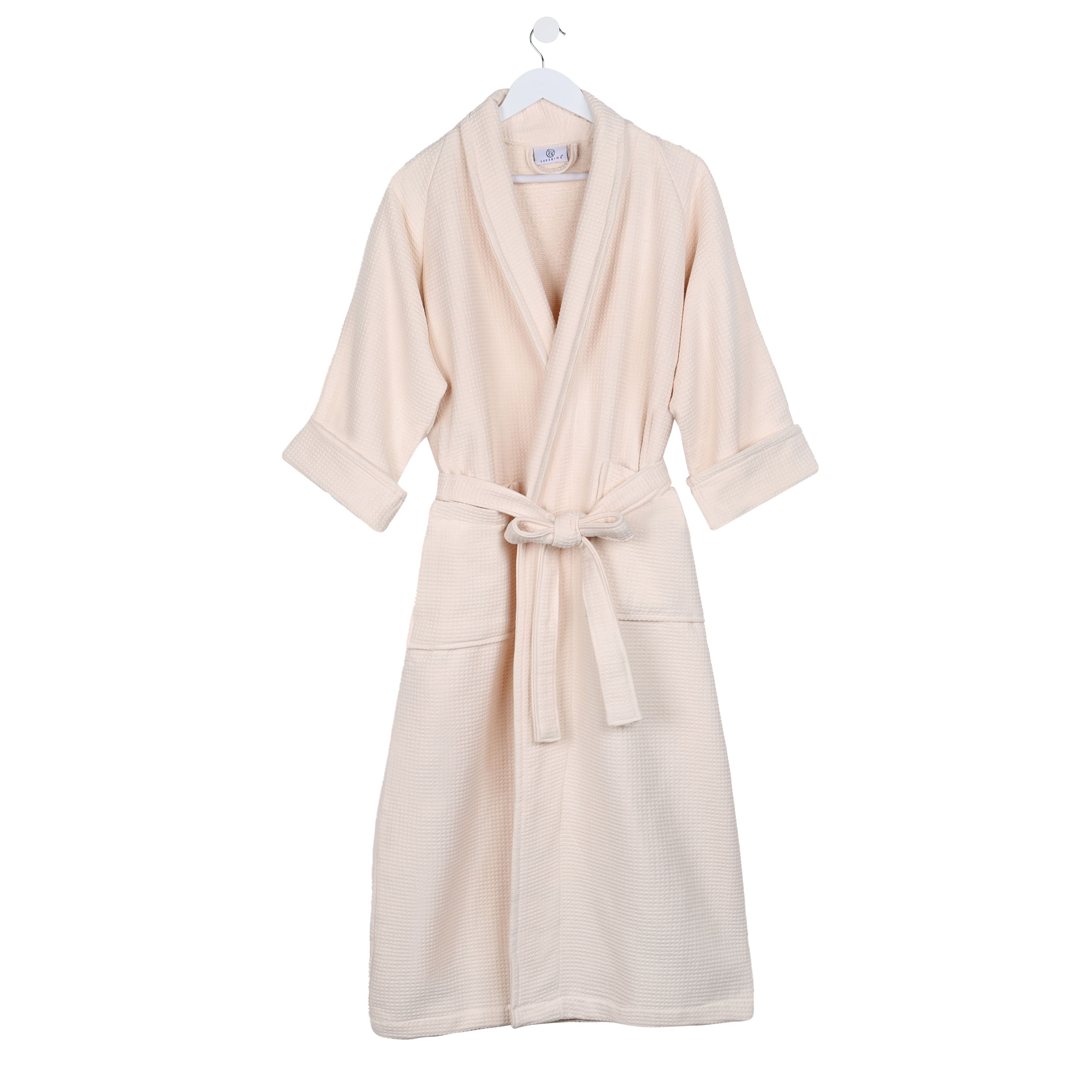 Waffle Weave Cotton Soft Lightweight Oversized Unisex Adult Bath Robe - Blue Nile Mills