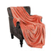 Fleece Plush Medium Weight Fluffy Decorative Blanket Or Throw - Creamsicle