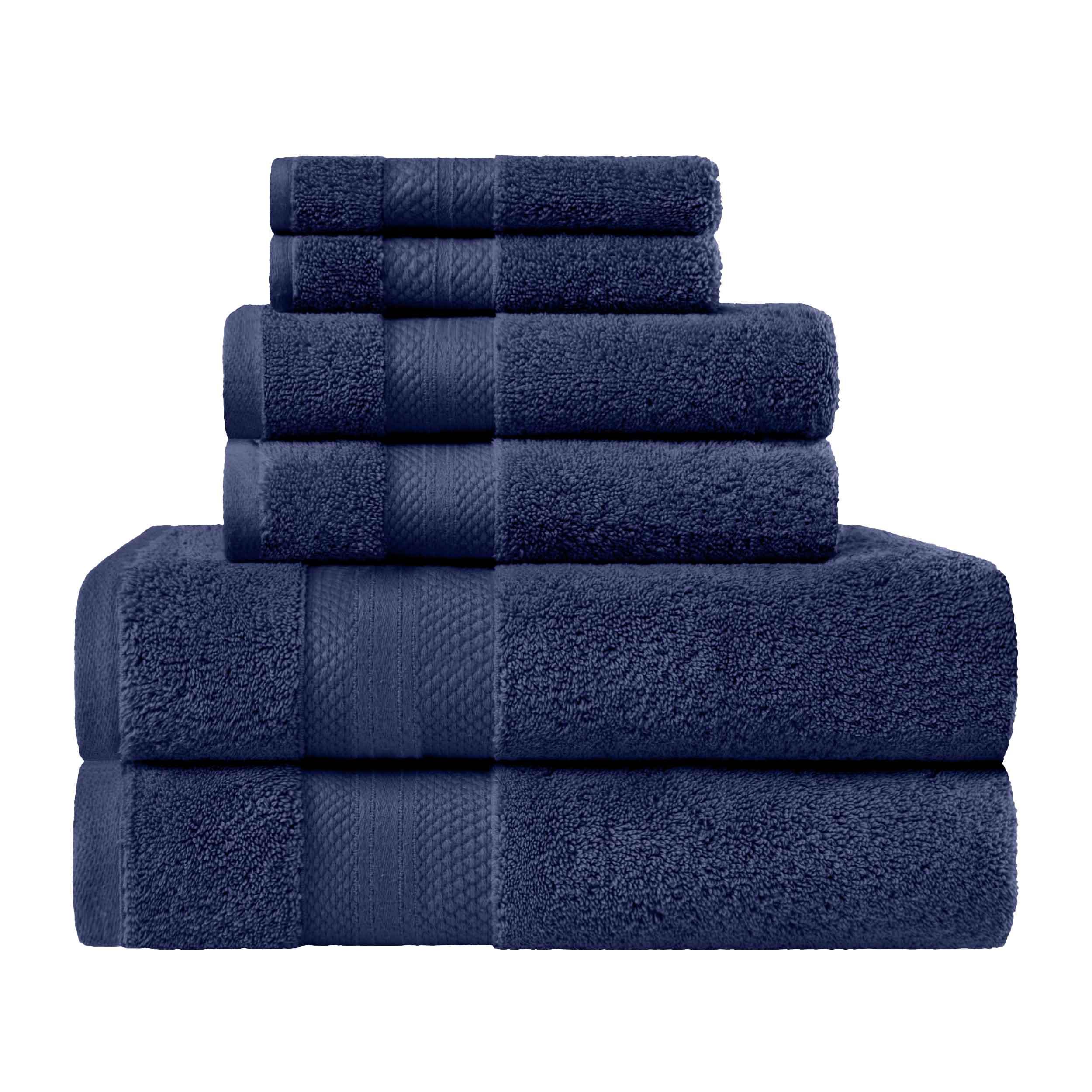 Turkish Cotton Solid 6 Piece Towel Set - Blue Nile Mills